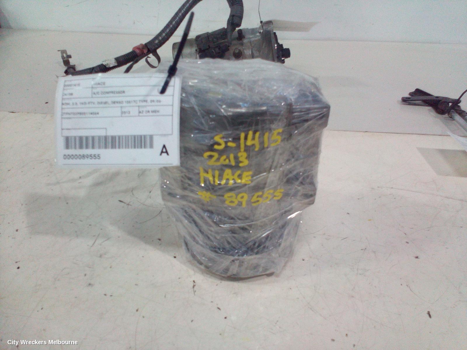 TOYOTA HIACE A/C COMPRESSOR, KDH, 3.0, 1KD-FTV, DIESEL, DENSO 10S17C TYPE, 09/2006 - 04/2019