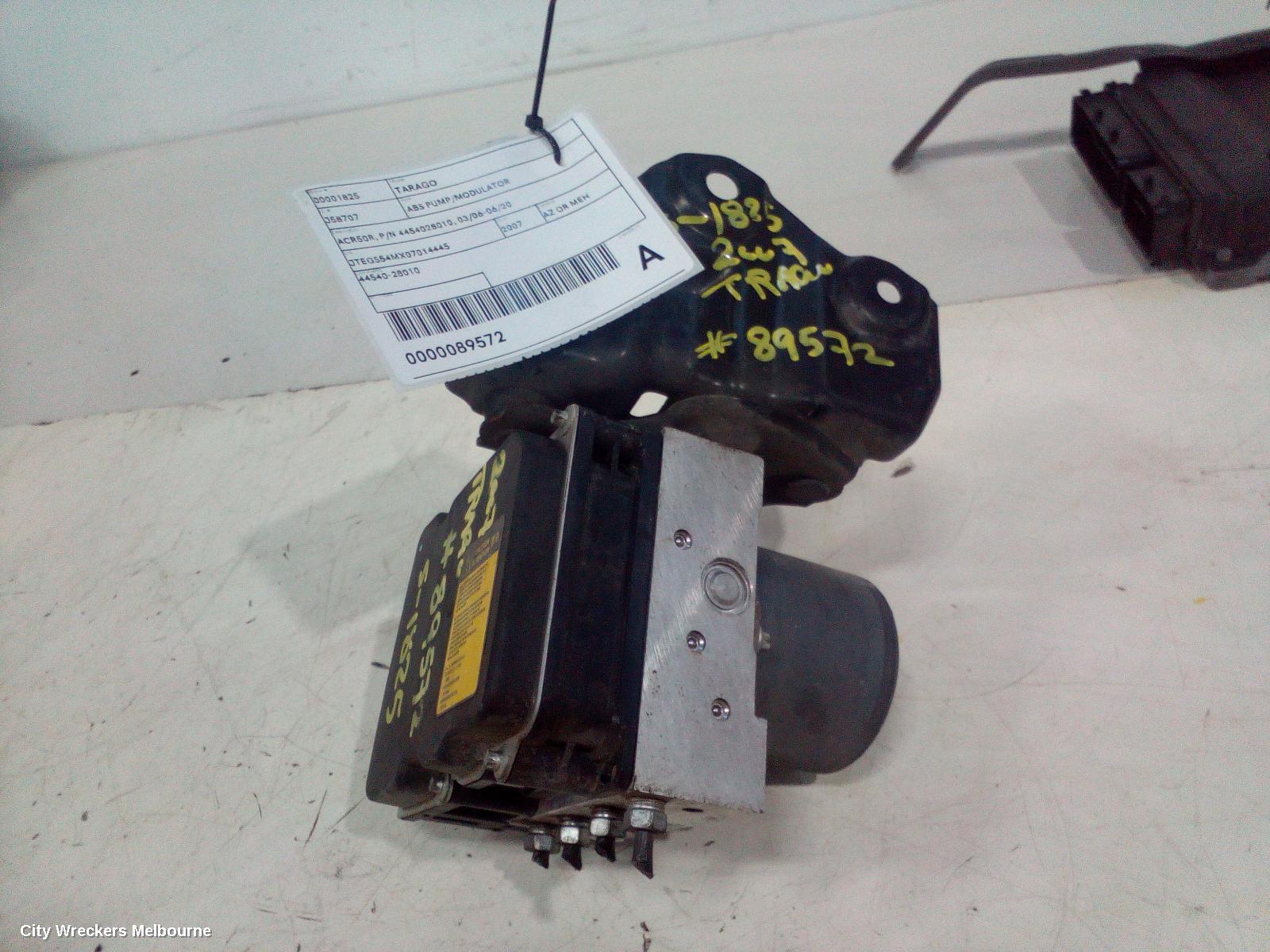TOYOTA TARAGO ABS PUMP/MODULATOR, ACR50R, P/N 4454028010, 03/2006 - 06/2020