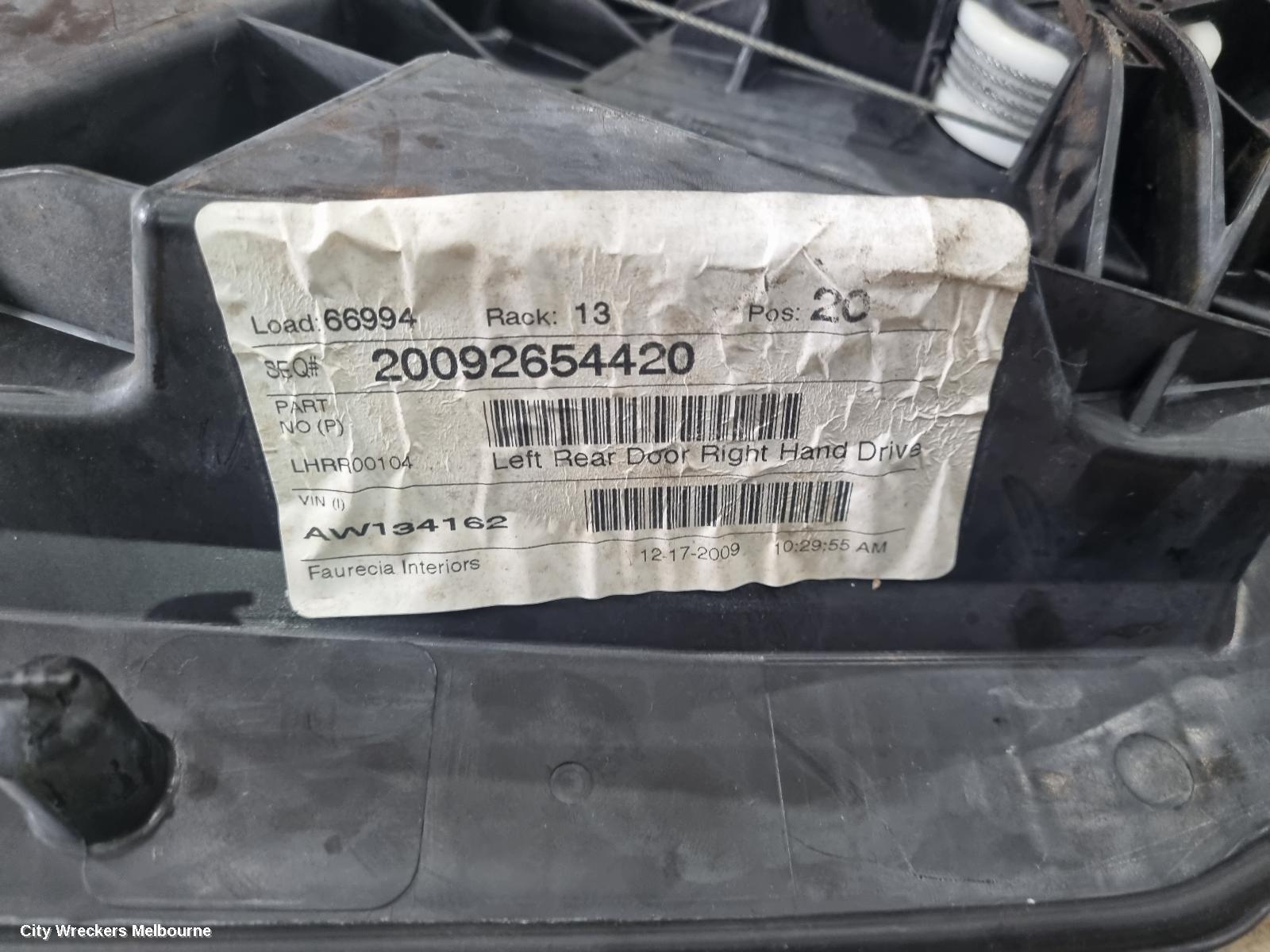 JEEP CHEROKEE LEFT REAR WND REG/MOTOR, KK, 02/2008 - 10/2012