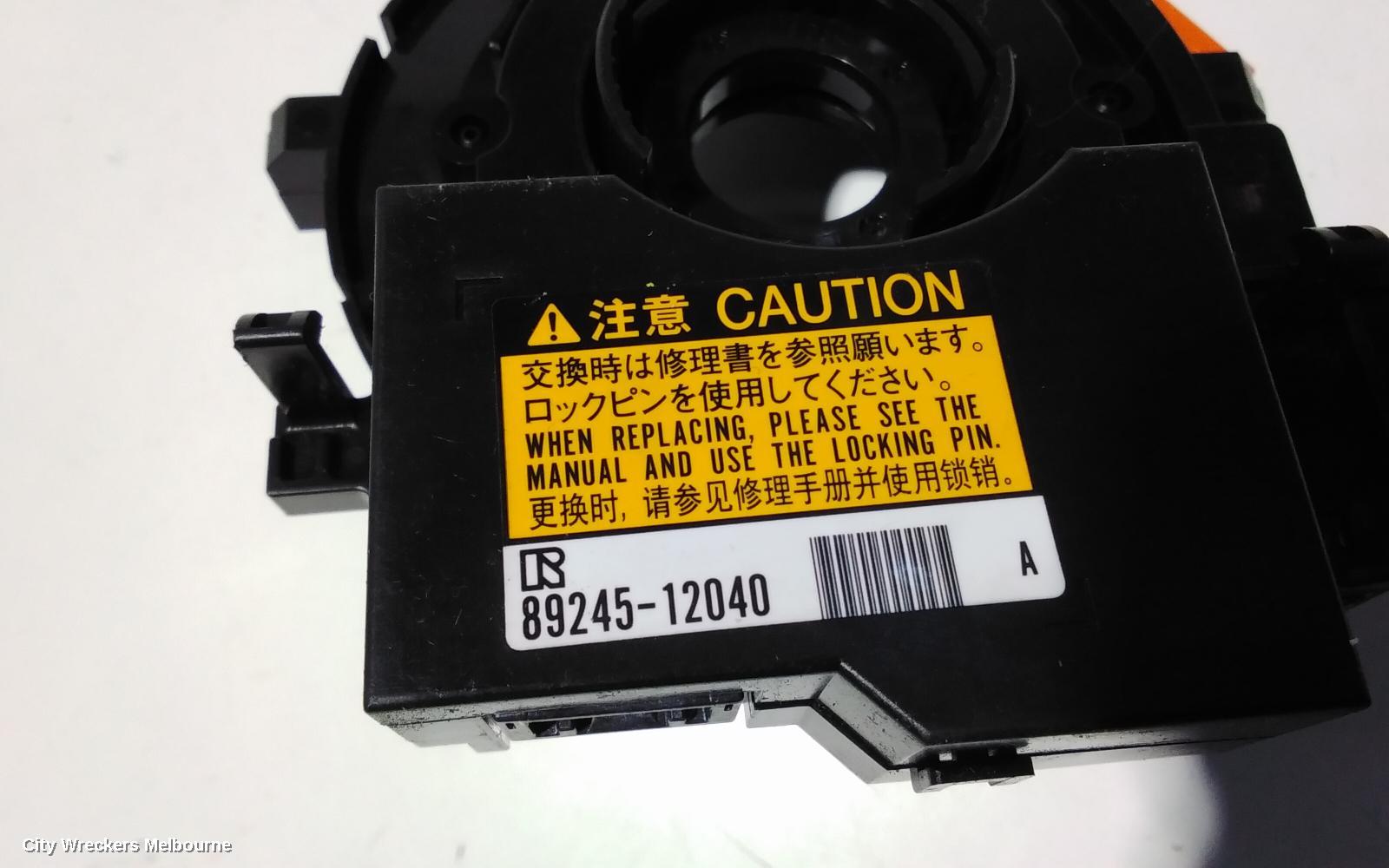 TOYOTA COROLLA AIRBAG MODULE/SENSOR, CLOCKSPRING, ZRE182R, 03/2015 - 06/2018