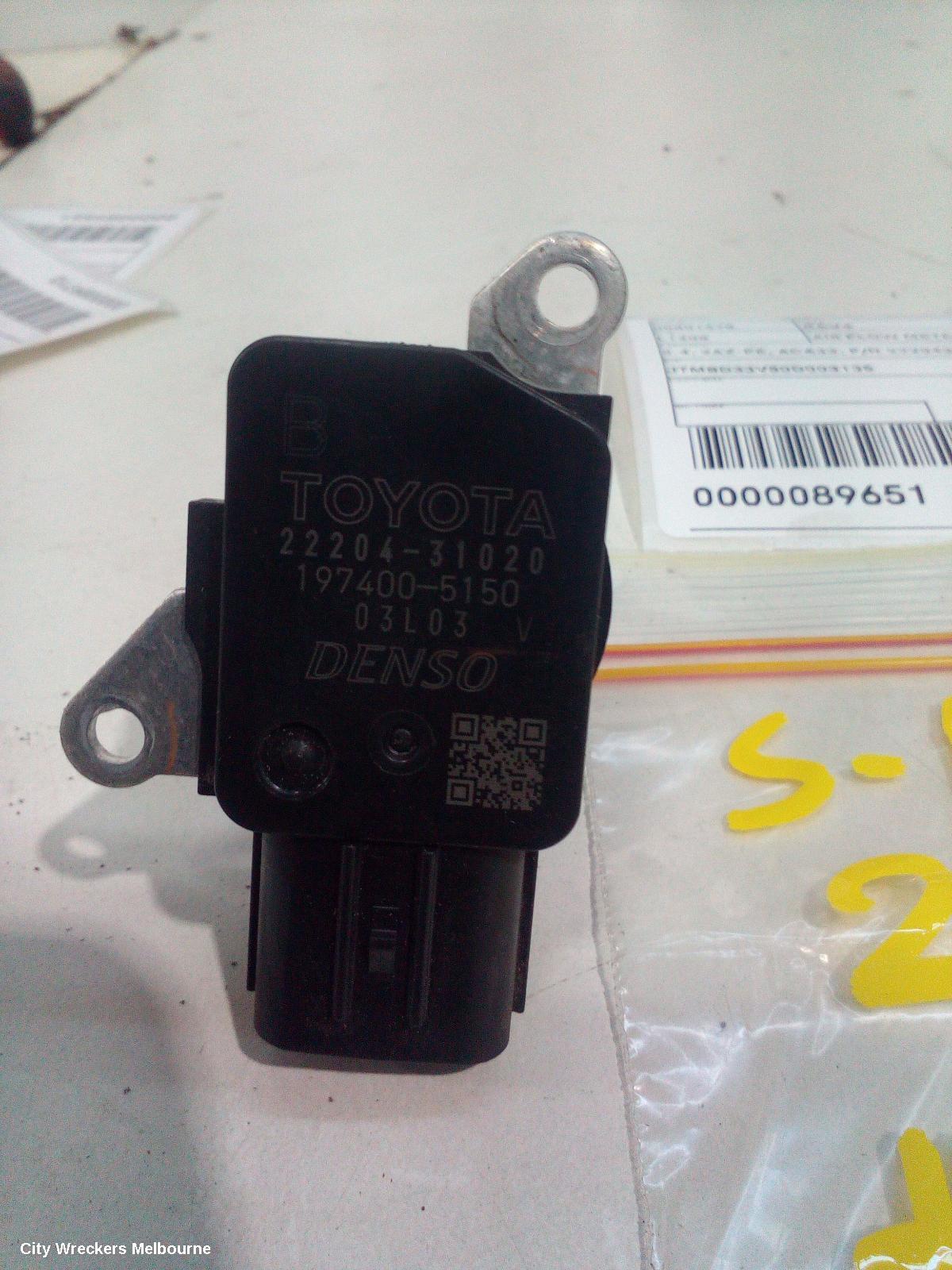 TOYOTA RAV4 AIR FLOW METER, 2.4, 2AZ-FE, ACA33, P/N 2220431020/202220431010, 11/2005 - 11/2012