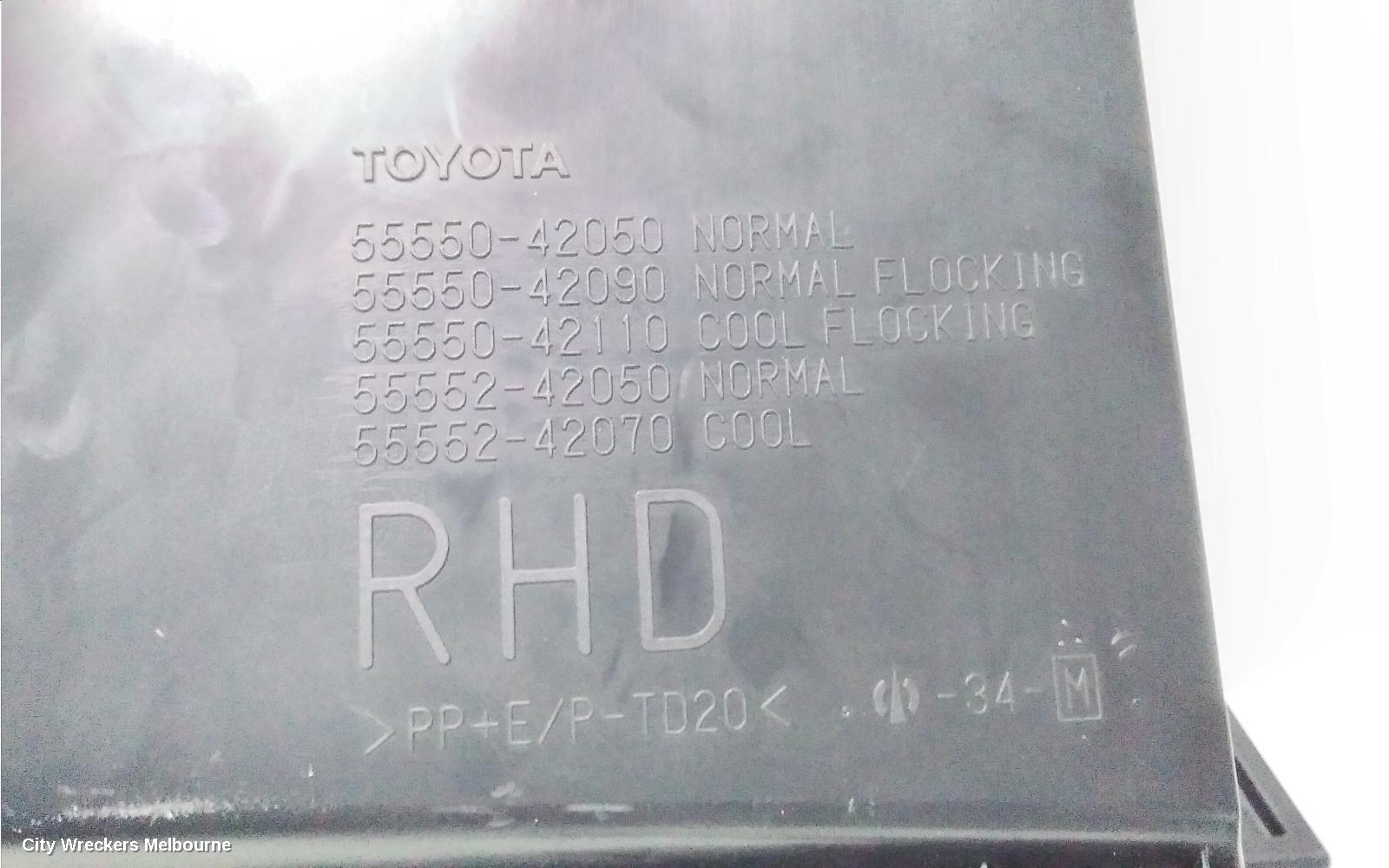 TOYOTA RAV4 GLOVE BOX, LOWER, ACA33, 11/2005 - 11/2012