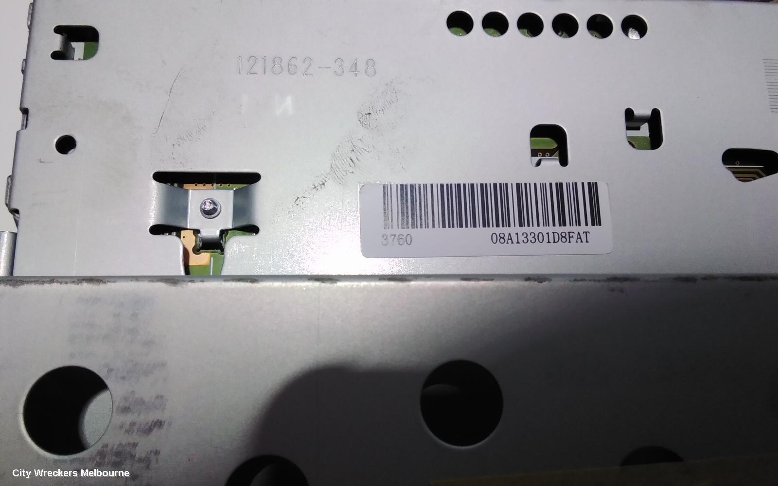TOYOTA YARIS RADIO/CD/DVD/SAT/TV, SINGLE DISC CD PLAYER (P/N ON FACE 22842), NCP13#, 08/2011 - 12/2019