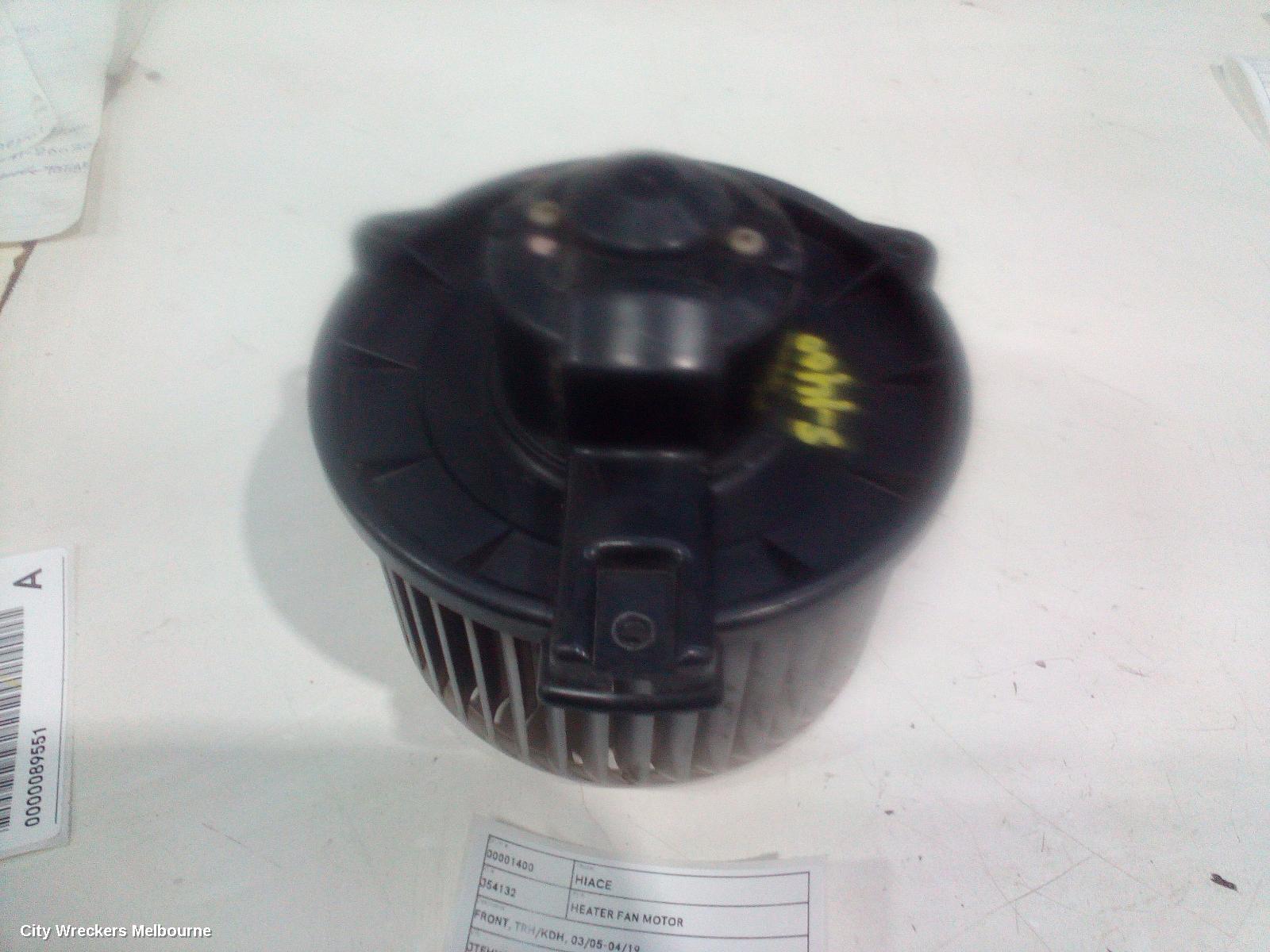 TOYOTA HIACE HEATER FAN MOTOR, FRONT, TRH/KDH, 03/2005 - 04/2019