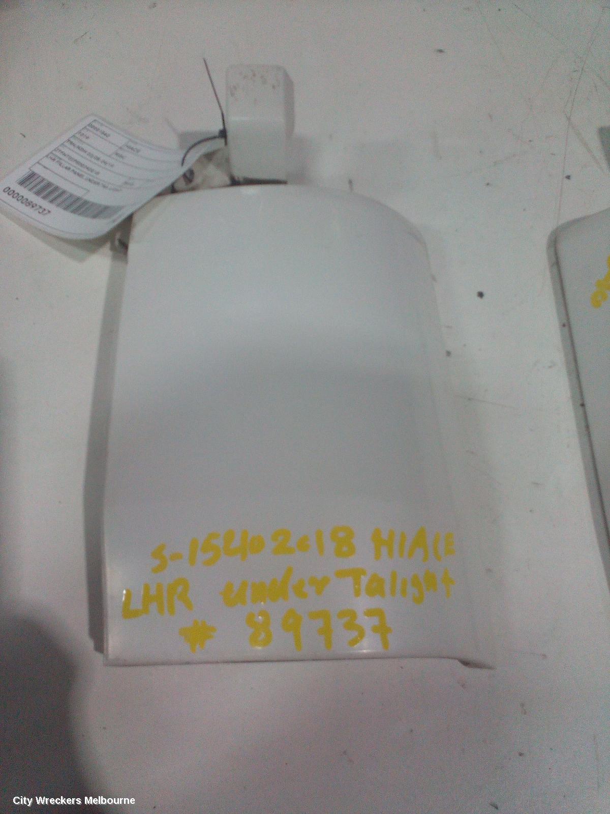 TOYOTA HIACE, TRH/KDH 03/2005 - 04/2019, LHR FILLAR PANEL UNDER TAIL LIGHT: 89737