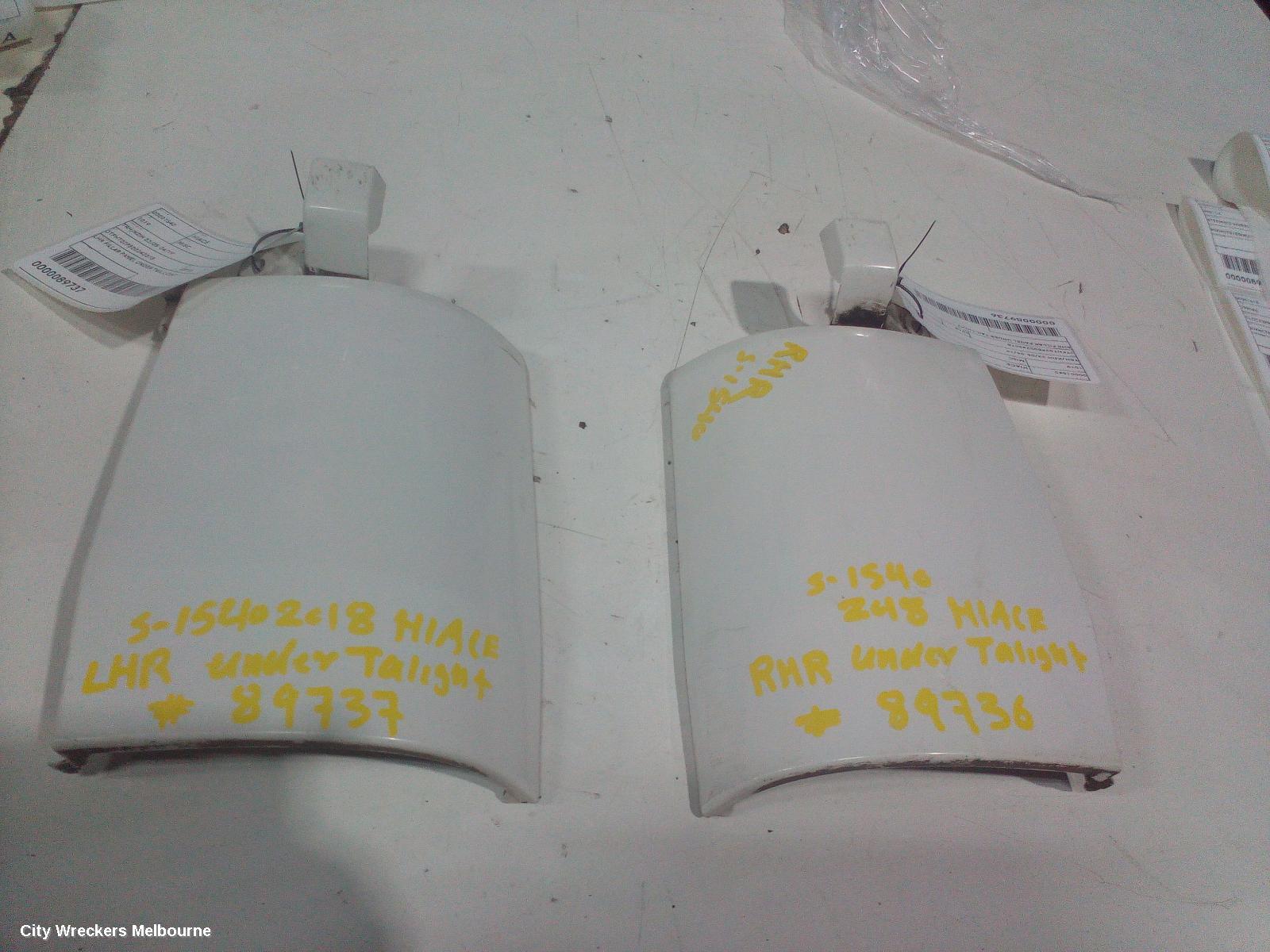 TOYOTA HIACE, TRH/KDH 03/2005 - 04/2019, LHR FILLAR PANEL UNDER TAIL LIGHT: 89737