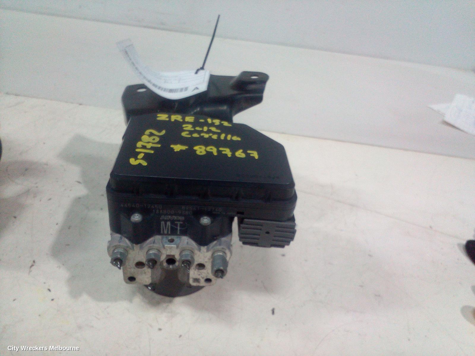 TOYOTA COROLLA ABS PUMP/MODULATOR, ZRE152/20153R, P/N 4454012450, 03/2007 - 12/2013