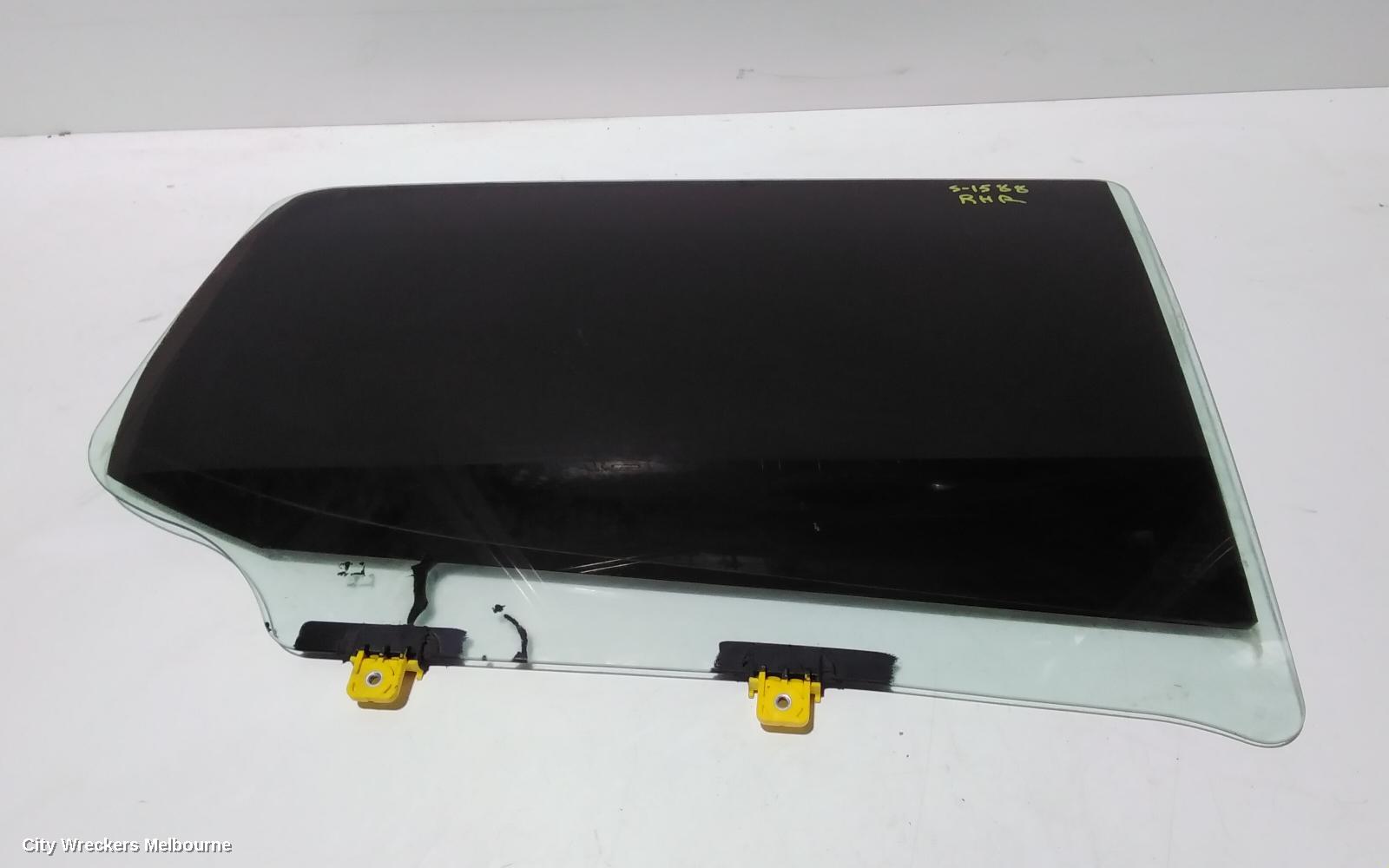 HOLDEN COLORADO RIGHT REAR DOOR WINDOW, RG, DUAL CAB, 01/2012 - 12/2020