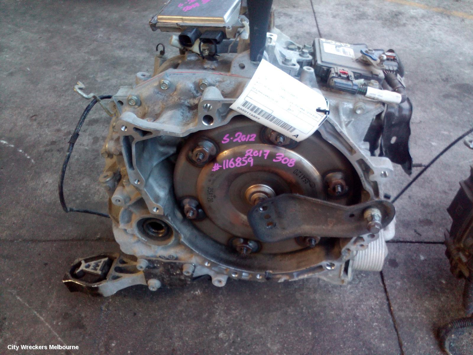 PEUGEOT 308 TRANS/GEARBOX, AUTO, PETROL, 1.2, TURBO, T9, VIN VF3L*HNW, 10/2014 - 01/2021