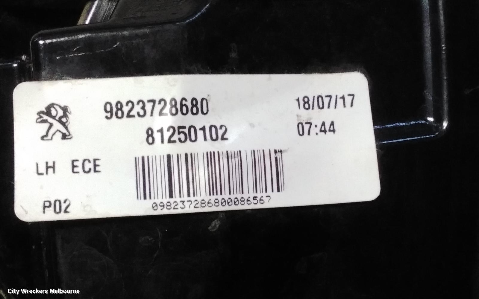 PEUGEOT 308 LEFT TAILLIGHT, T9, HATCH, 07/2017 - 01/2021