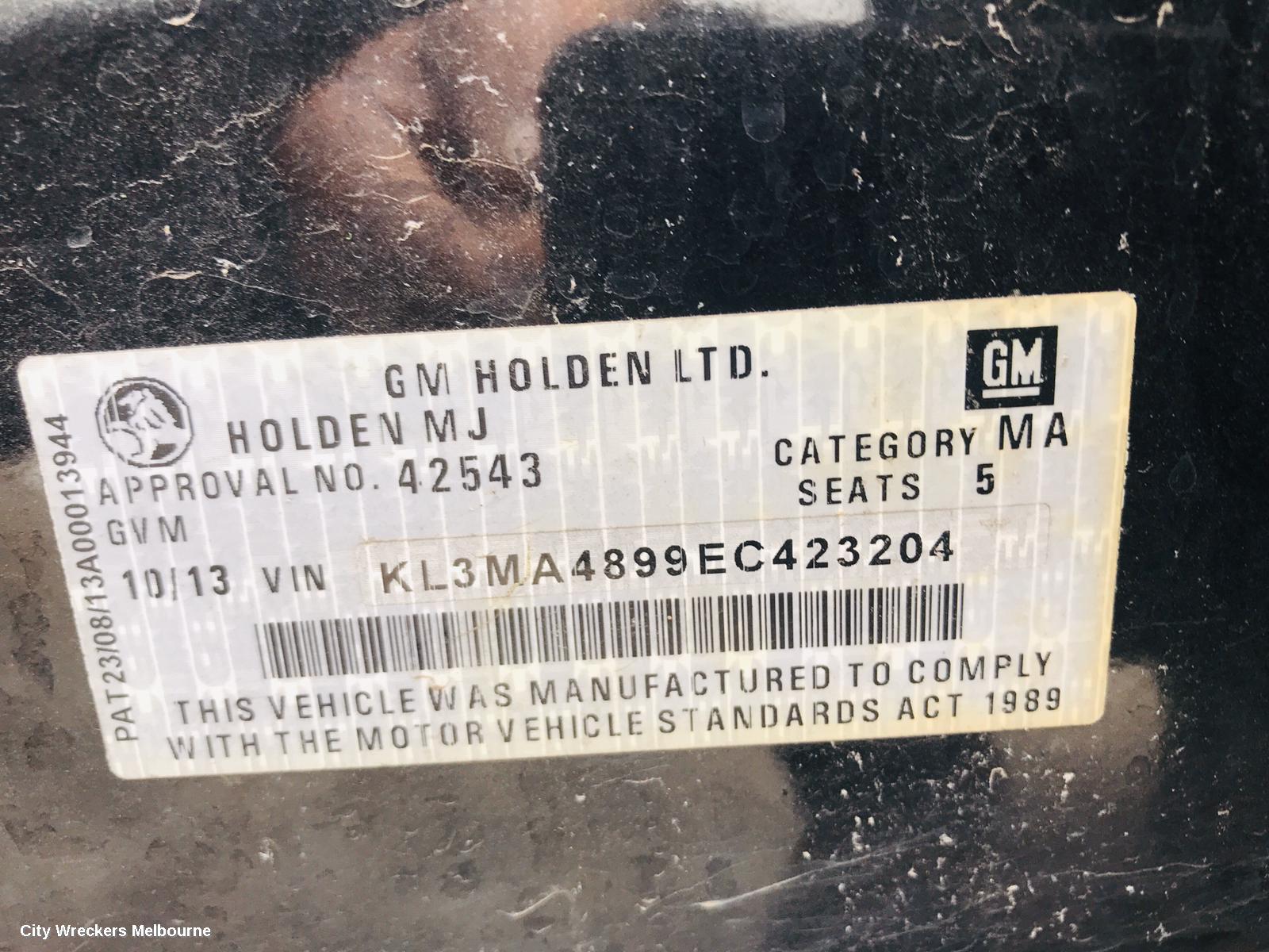 HOLDEN BARINA LEFT FRONT LOWER CONTROL ARM, SPARK, MJ (VIN KL3MF...), 10/2010 - 06/2015