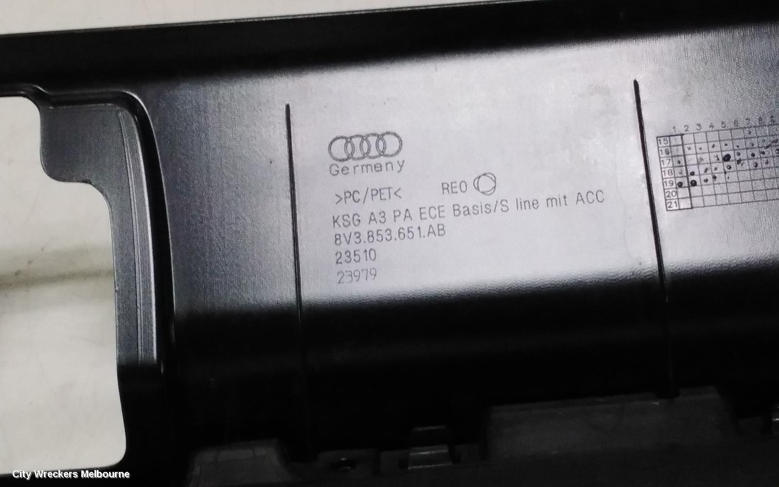 AUDI A3 GRILLE, RADIATOR GRILLE, 8V, A3, SEDAN/CABRIO, 05/2016 - 10/2020