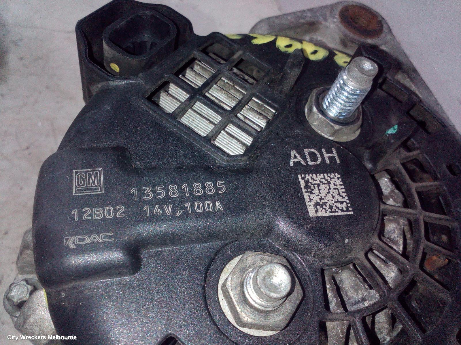 HOLDEN CRUZE ALTERNATOR, PETROL, 1.4, 19UN, TURBO, JH (8TH VIN IS 8), 03/2011 - 01/2017