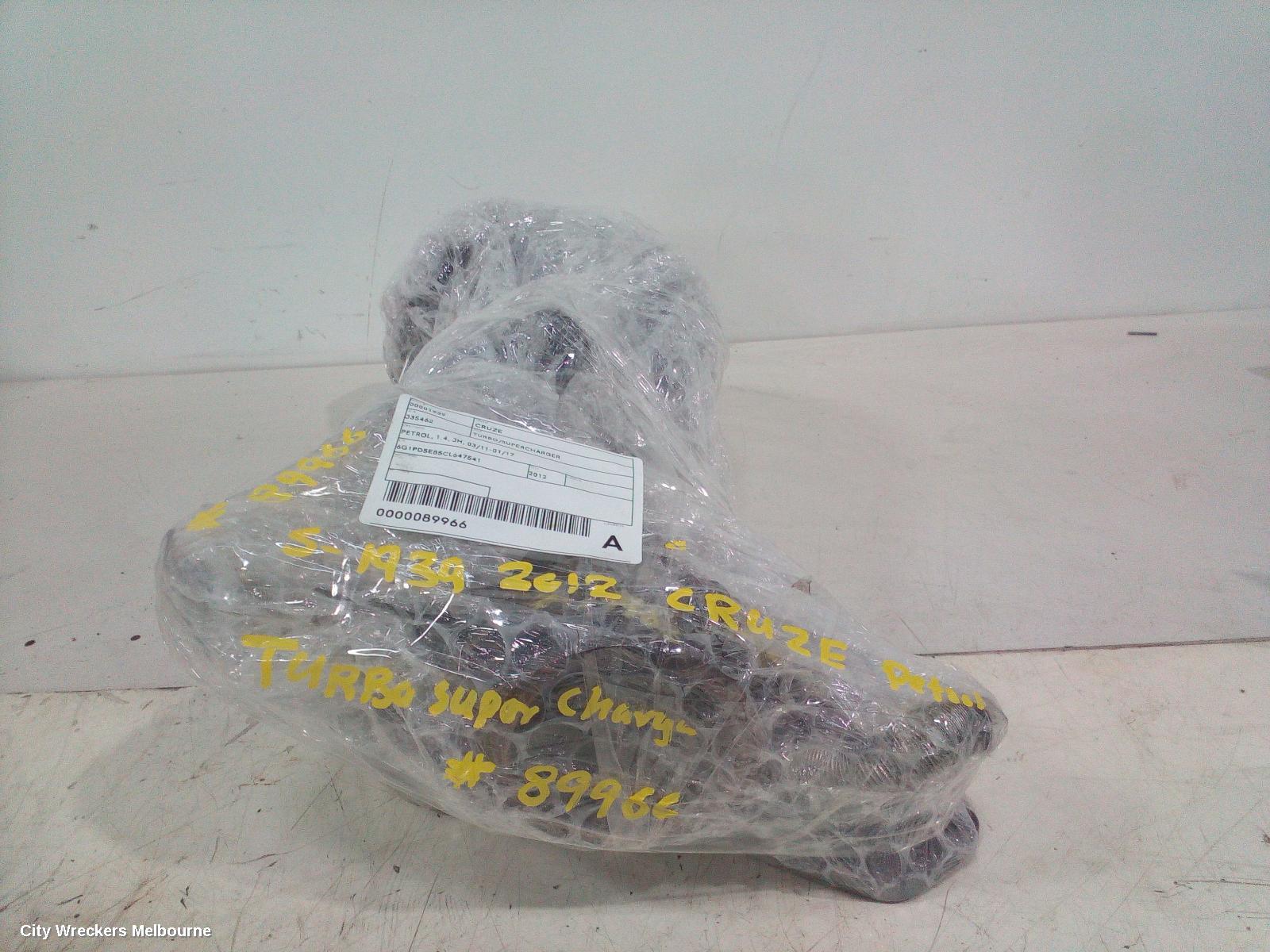 HOLDEN CRUZE TURBO SUPERCHARGER, PETROL, 1.4, JH, 03/2011 - 01/2017