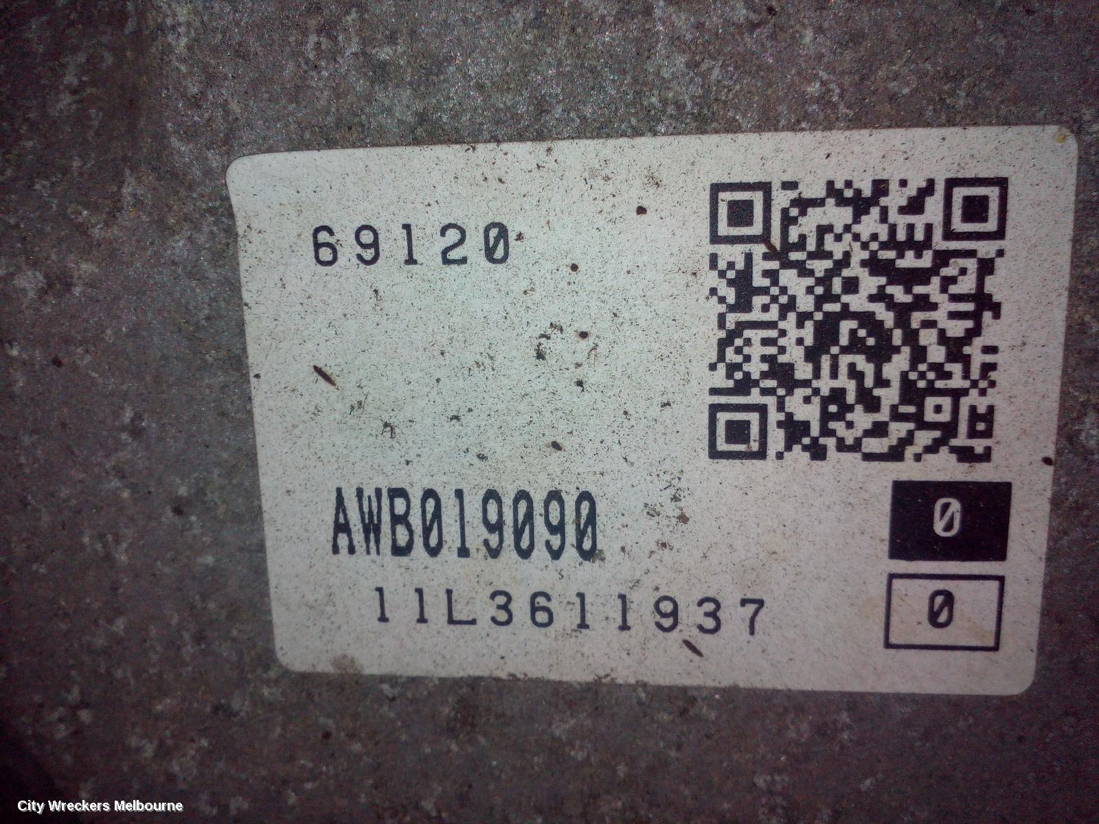 MAZDA CX9 TRANS/GEARBOX, AUTO, FWD, PETROL, 3.7, TB, 06/2011 - 12/2015