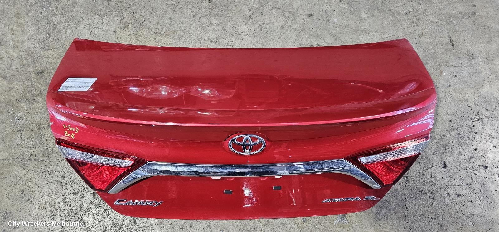 TOYOTA CAMRY BOOTLID/TAILGATE, BOOTLID, ASV50, ATARA SL/SX, LIP SPOILERED TYPE, 05/2015 - 10/2017
