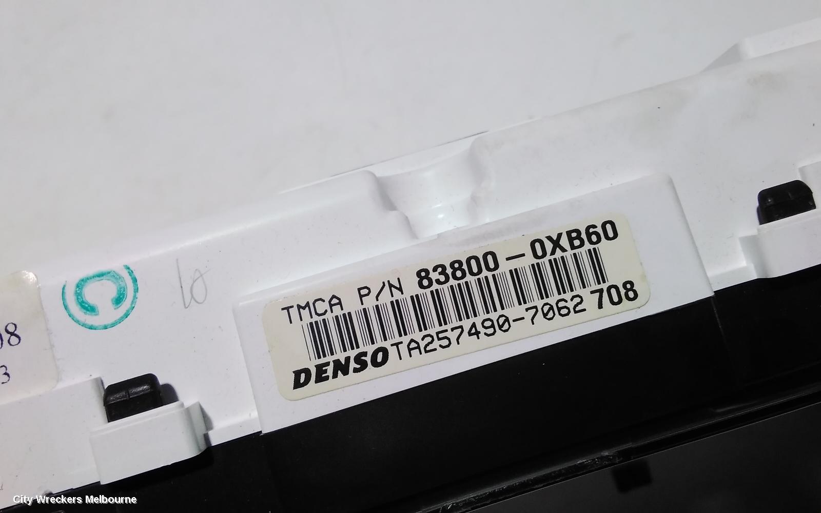 TOYOTA CAMRY INSTRUMENT CLUSTER, INSTRUMENT CLUSTER, 2.5, 2AR-FE, ATARA SL, ASV50, 05/2015 - 10/2017