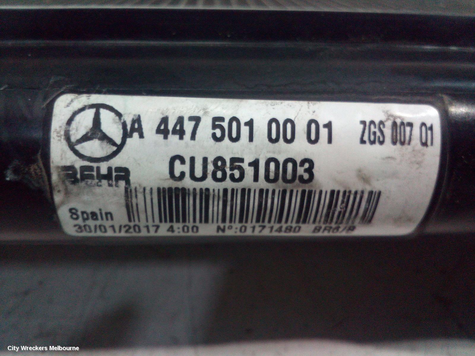 MERCEDES VITO RADIATOR, AUTO, 2.1, DIESEL, 447, 03/2015 ONWARDS