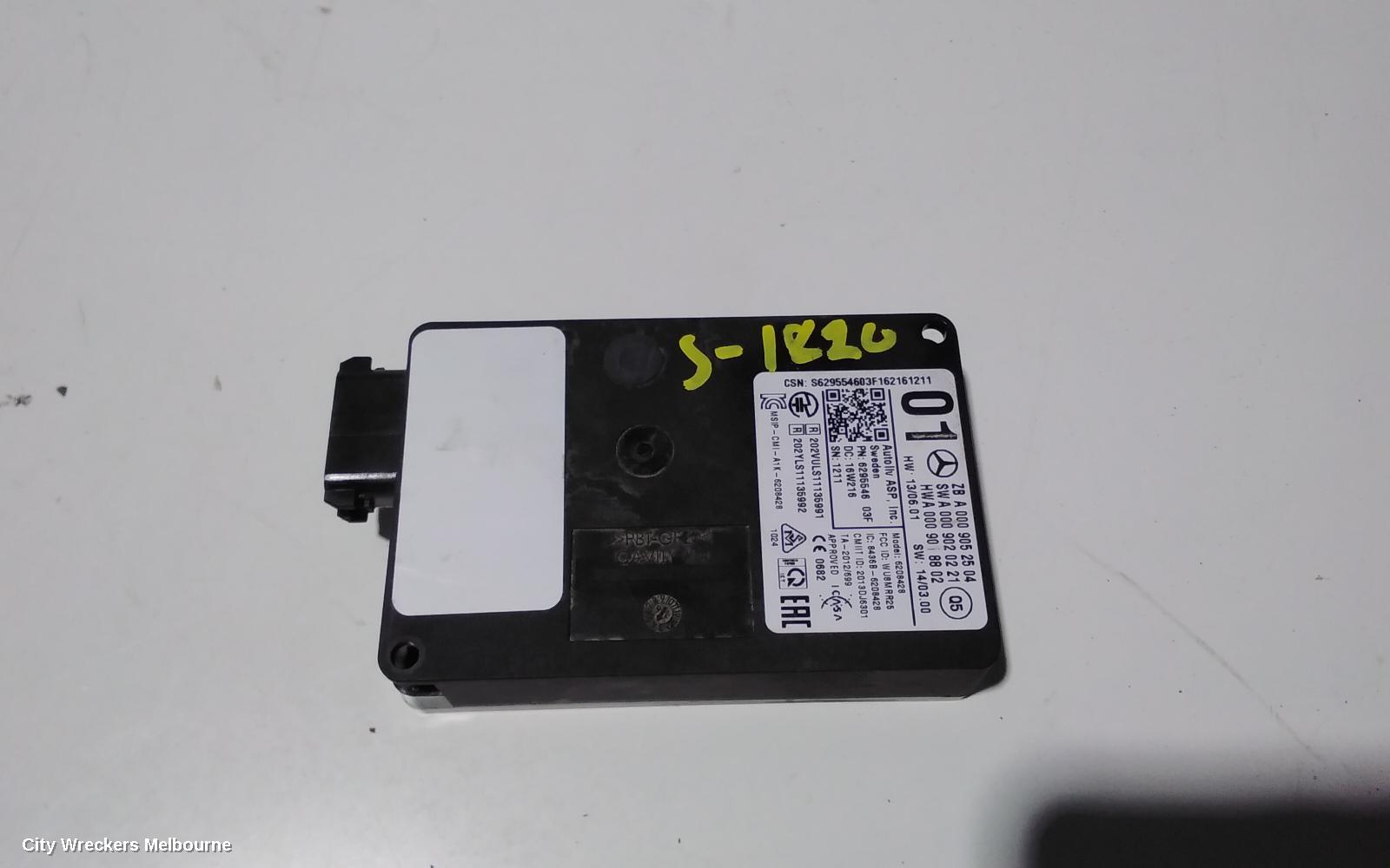 MERCEDES CLA CLASS, C117, 10/2013 - 02/2019, RH  A0009052504 RADAR SENSOR BLIND SPOT CONTROL MODULE: 89989