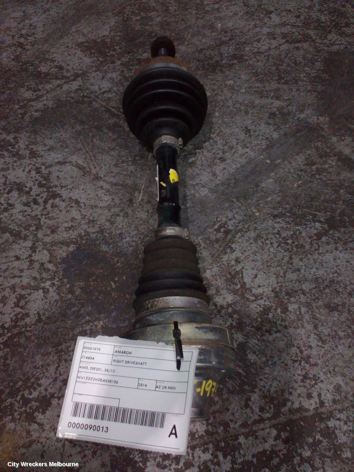 VOLKSWAGEN AMAROK RIGHT DRIVESHAFT, AWD, FRONT, MANUAL, DIESEL, 2.0, TWIN TURBO, 2H, 10/2010 - 09/2022
