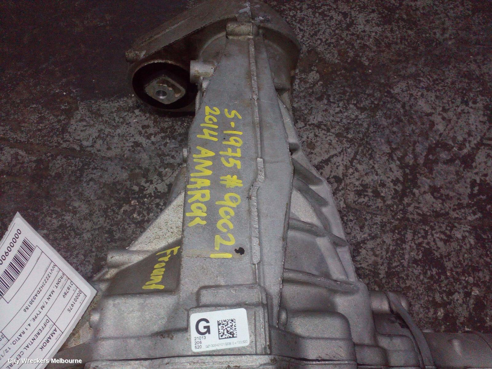 VOLKSWAGEN AMAROK DIFFERENTIAL CENTRE, FRONT, MAN T/M TYPE, 4.1 RATIO, 12/2010 ONWARDS