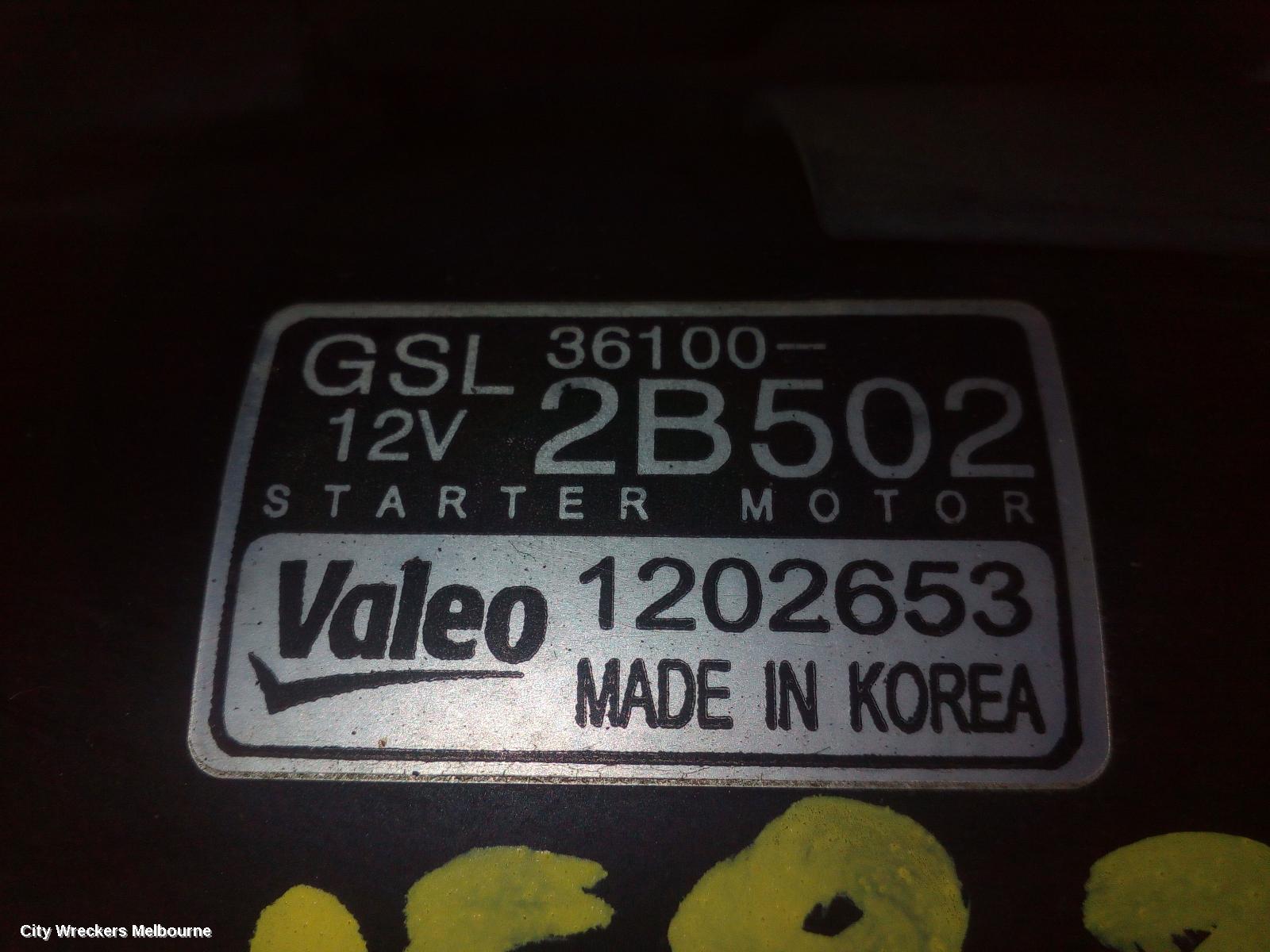 HYUNDAI VELOSTER STARTER, 1.6, G4FJ, TURBO, AUTO/MANUAL T/M, 07/2012 - 02/2018