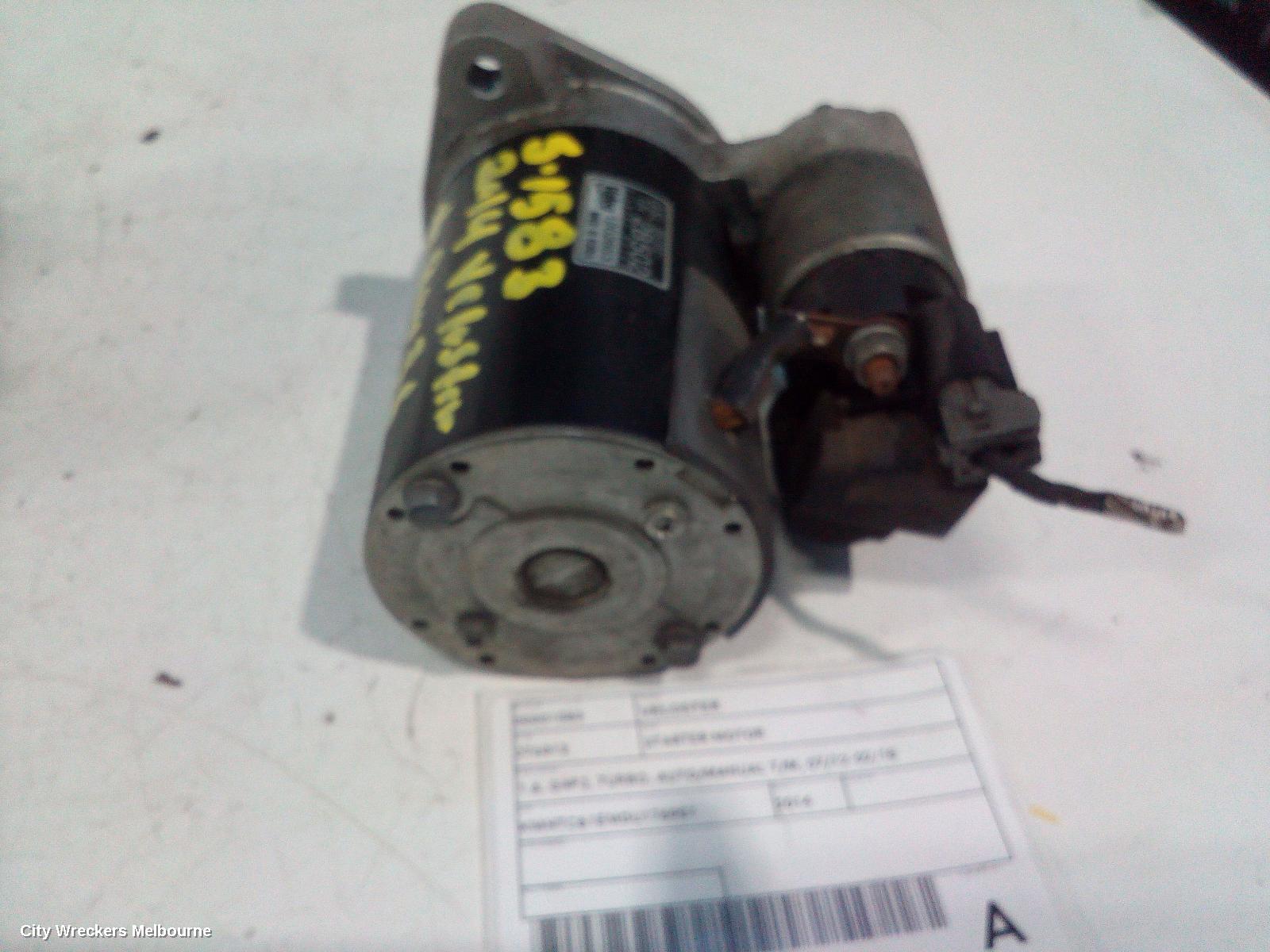 HYUNDAI VELOSTER STARTER, 1.6, G4FJ, TURBO, AUTO/MANUAL T/M, 07/2012 - 02/2018