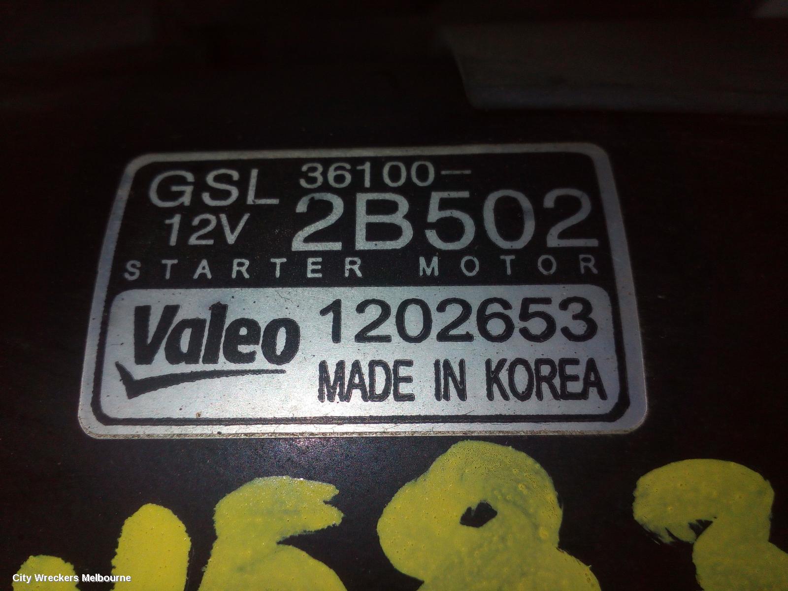 HYUNDAI VELOSTER STARTER, 1.6, G4FJ, TURBO, AUTO/MANUAL T/M, 07/2012 - 02/2018