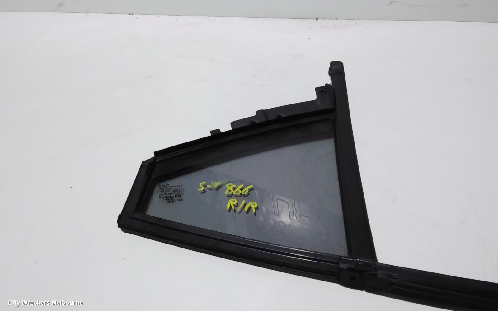 HYUNDAI ELANTRA RIGHT REAR 1/4 DOOR GLASS, AD, 12/2015 - 12/2020