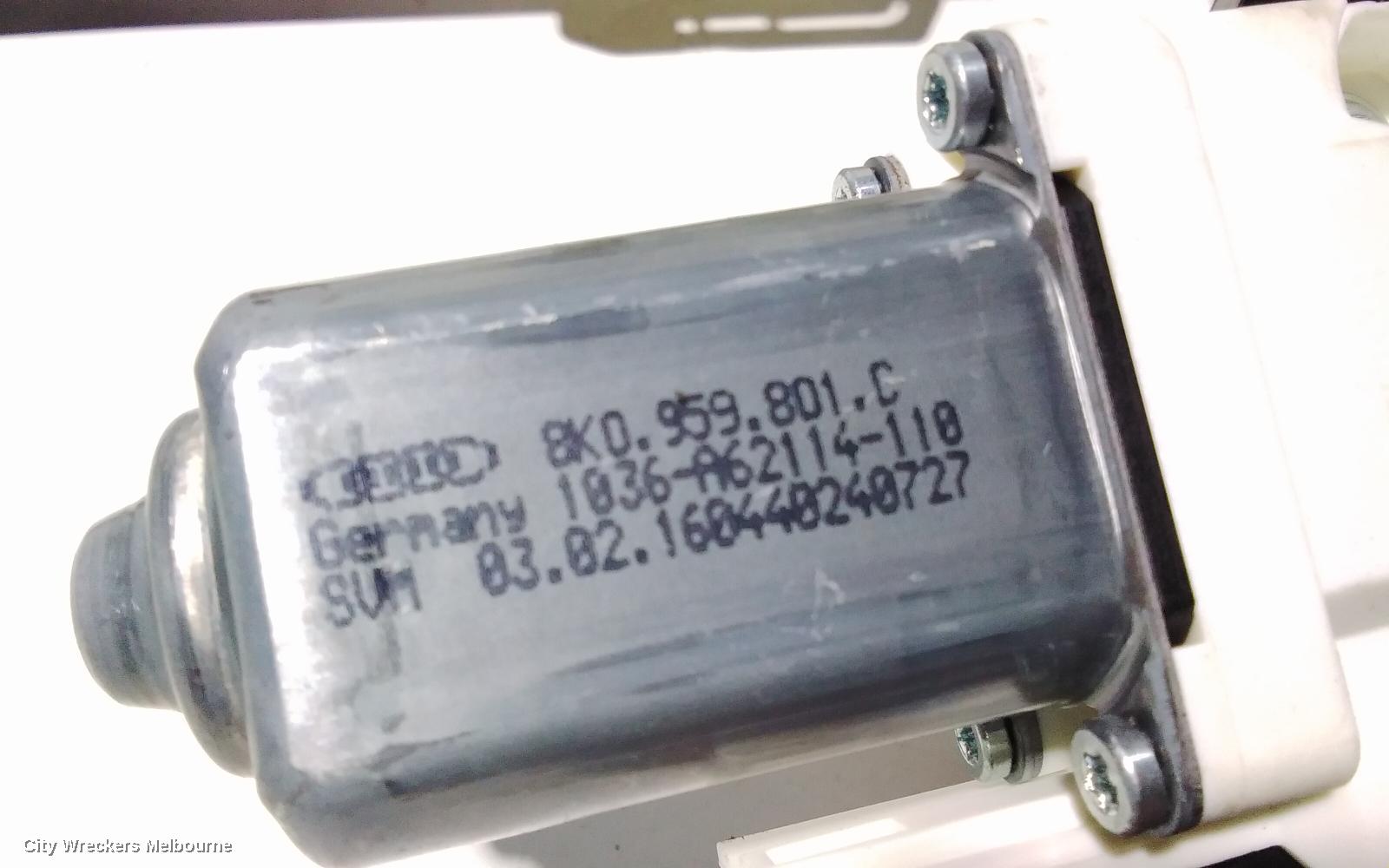 AUDI A1 LEFT FRONT WINDOW REG/MOTOR, 8X, POWER, 5DR HATCH, 03/2012 - 10/2018