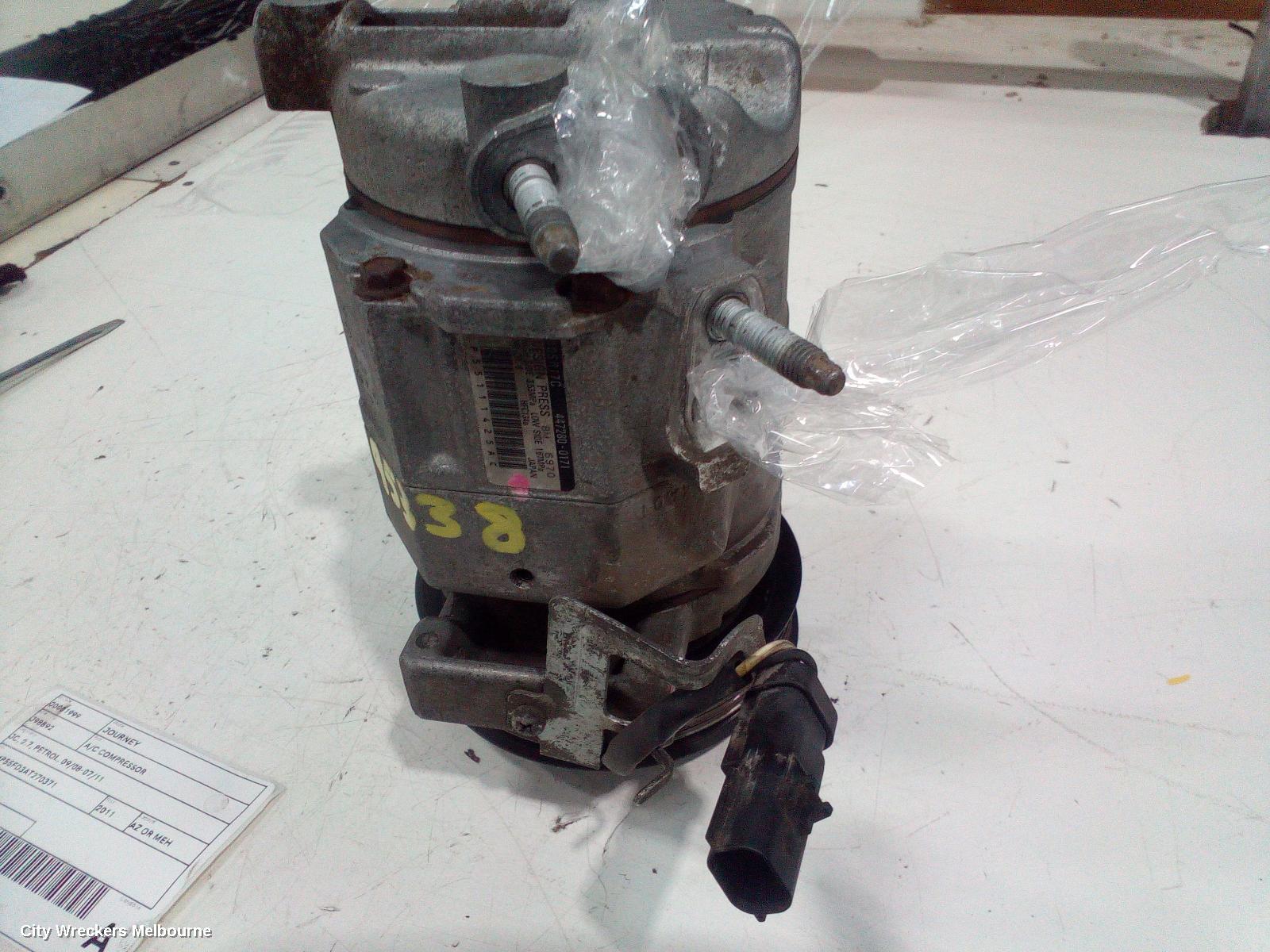 DODGE JOURNEY A/C COMPRESSOR, JC, 2.7, PETROL, 09/2008 - 07/2011