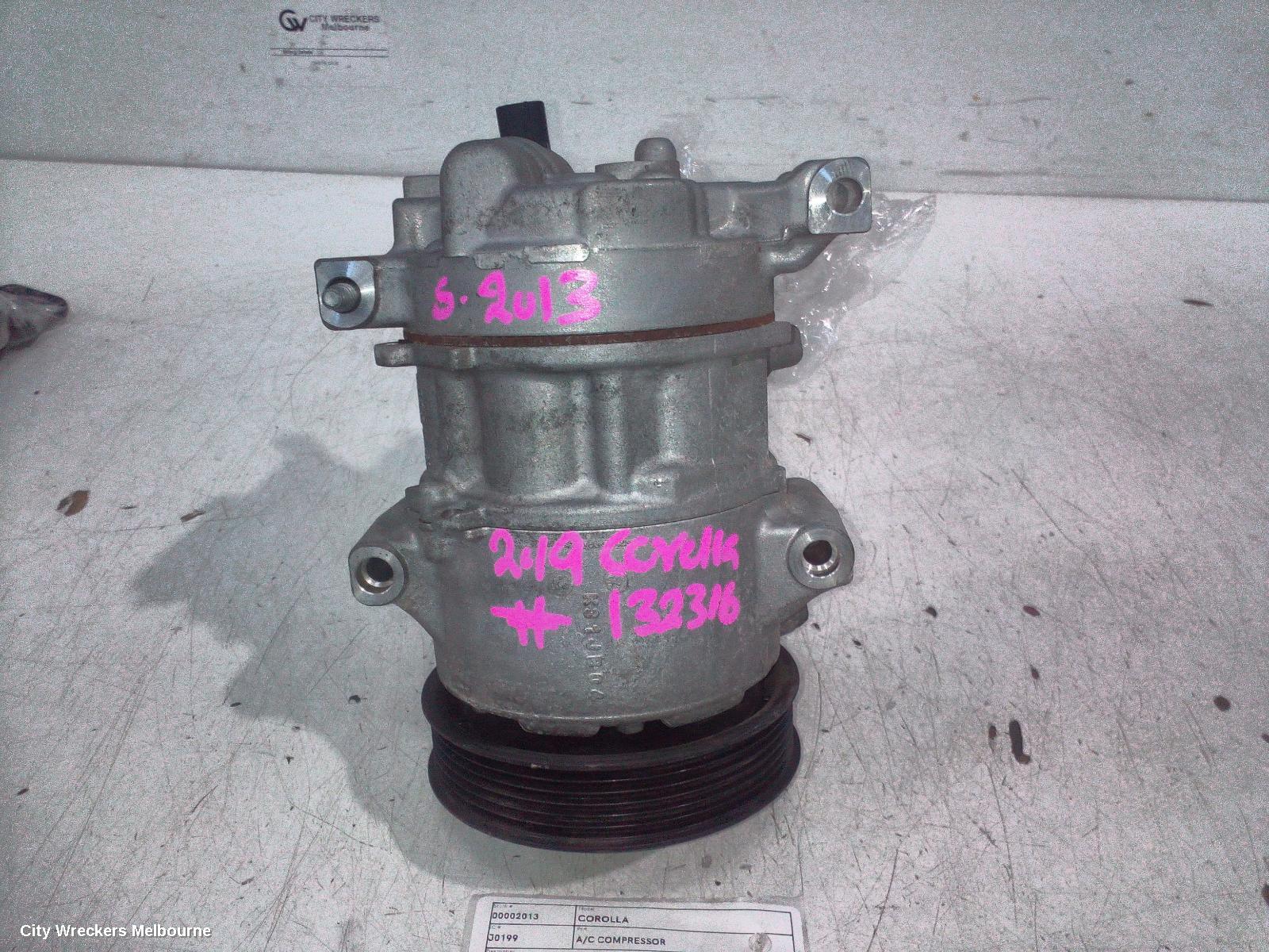 TOYOTA COROLLA A/C COMPRESSOR, MZEA12R, 2.0, M20A-FKS, PETROL, 07/2018 ONWARDS