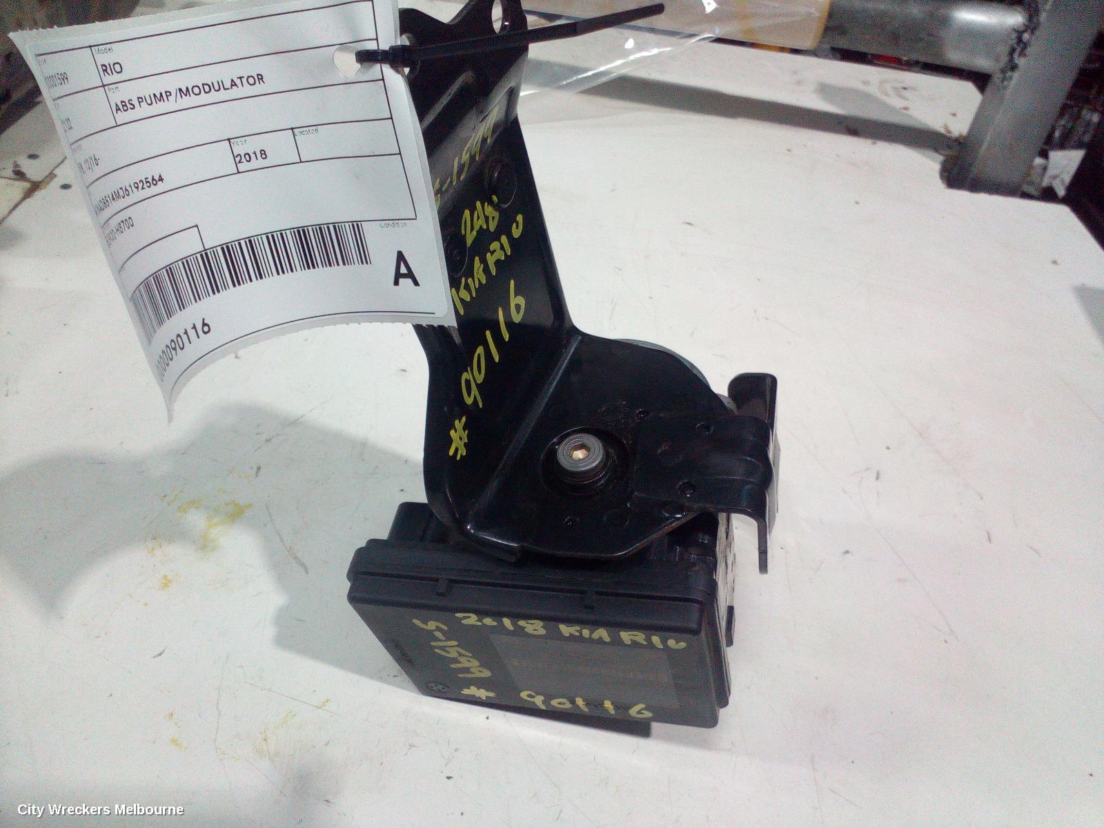 KIA RIO ABS PUMP/MODULATOR, YB, P/N 58920H8700, 12/2016 ONWARDS