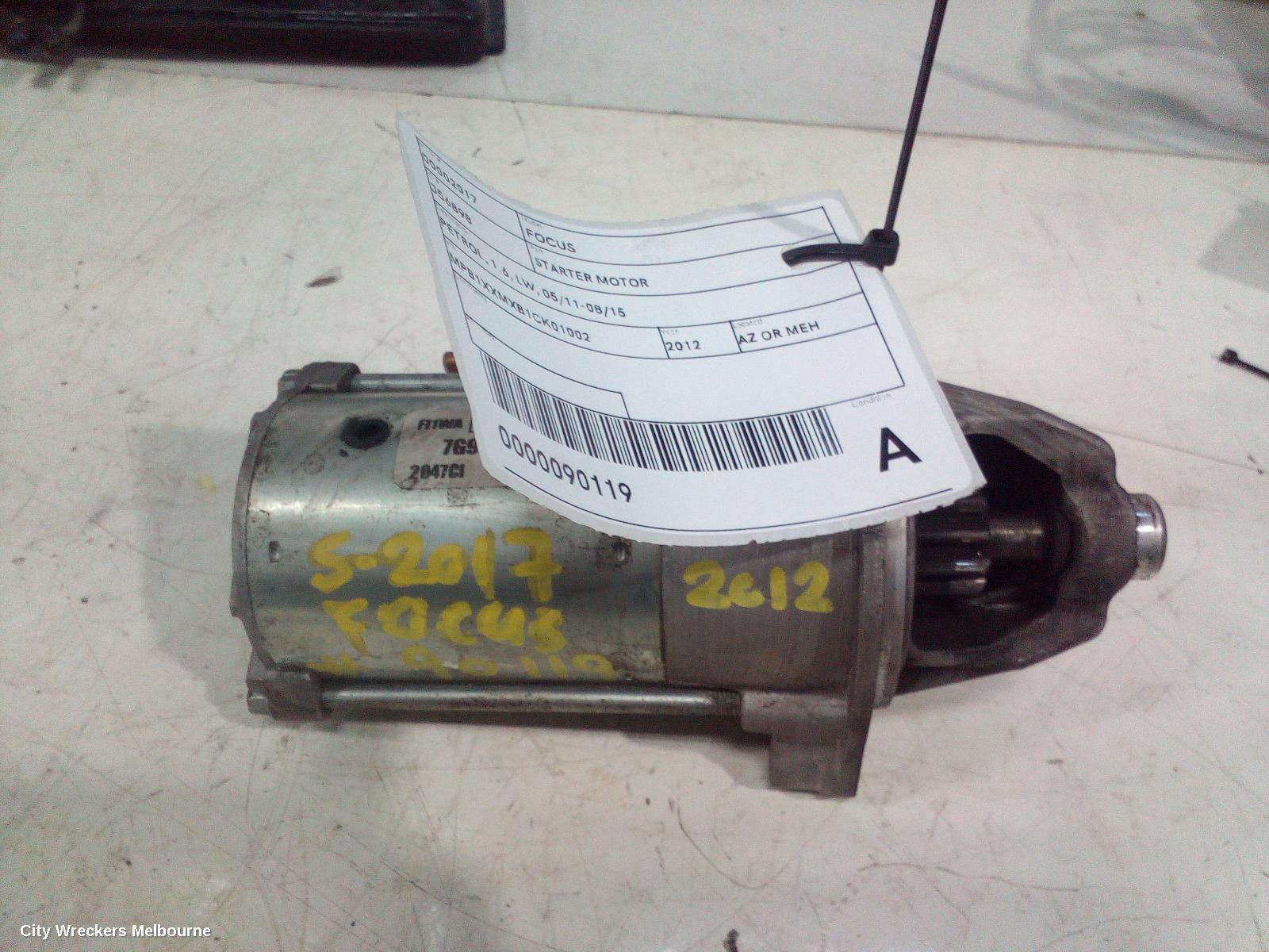 FORD FOCUS STARTER, PETROL, 1.6, LW, 05/2011 - 08/2015