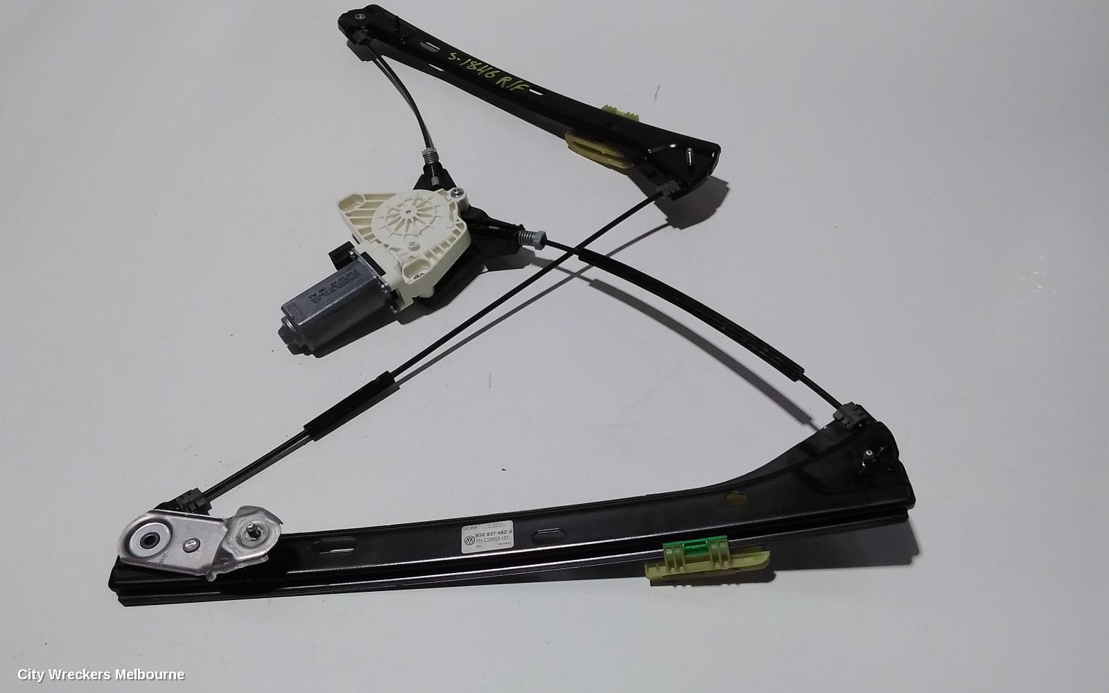 VOLKSWAGEN PASSAT RIGHT FRONT WINDOW REG/MOTOR, DOOR REG ASSY (REG AND MOTOR), B8/MK7, 06/2015 ONWARDS