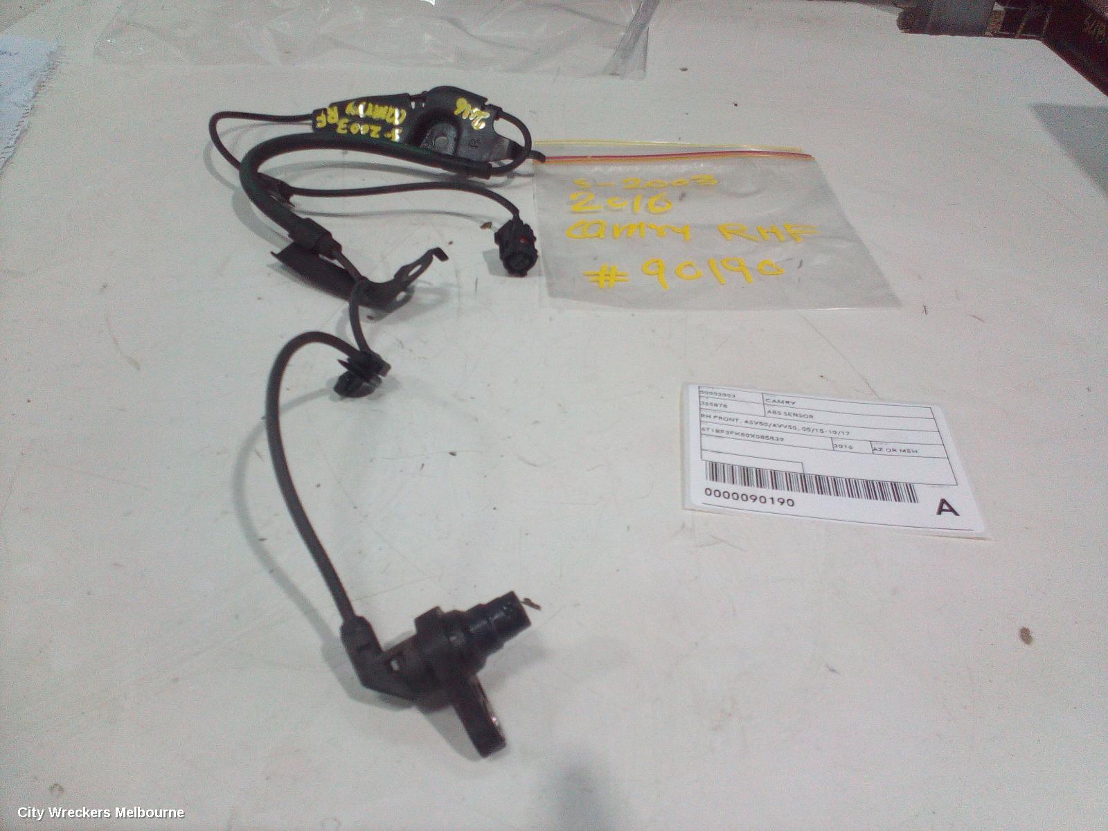 TOYOTA CAMRY ABS SENSOR, RH FRONT, ASV50/AVV50, 05/2015 - 10/2017