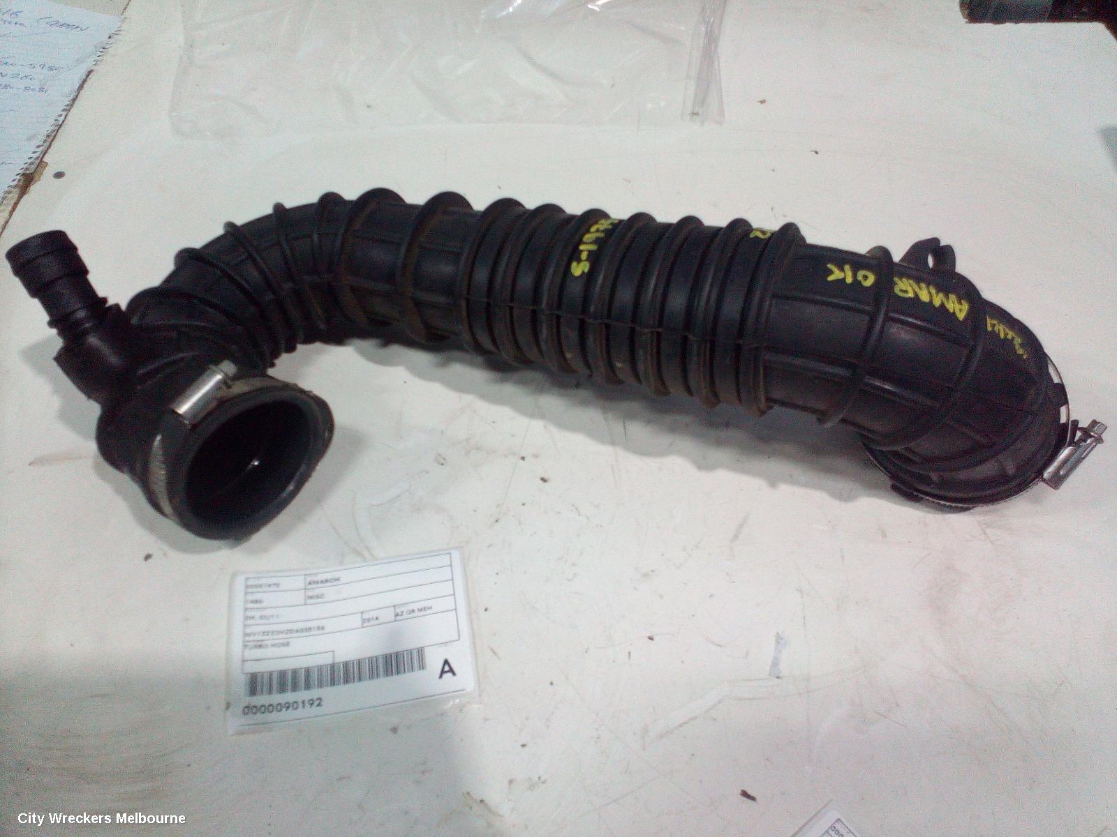 VOLKSWAGEN AMAROK, 2H, 02/2011 - 09/2022, TURBO HOSE: 90192