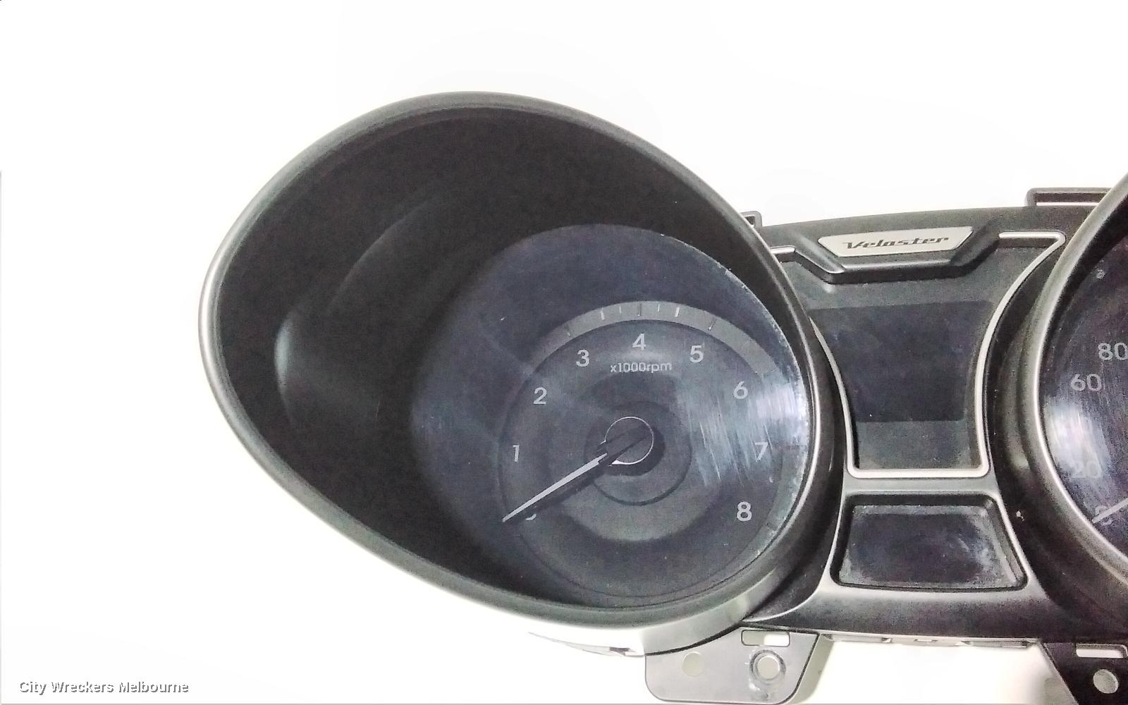 HYUNDAI VELOSTER INSTRUMENT CLUSTER, AUTO, SPEEDO TILL 260, TURBO TYPE, FS, 12/2014 - 02/2018