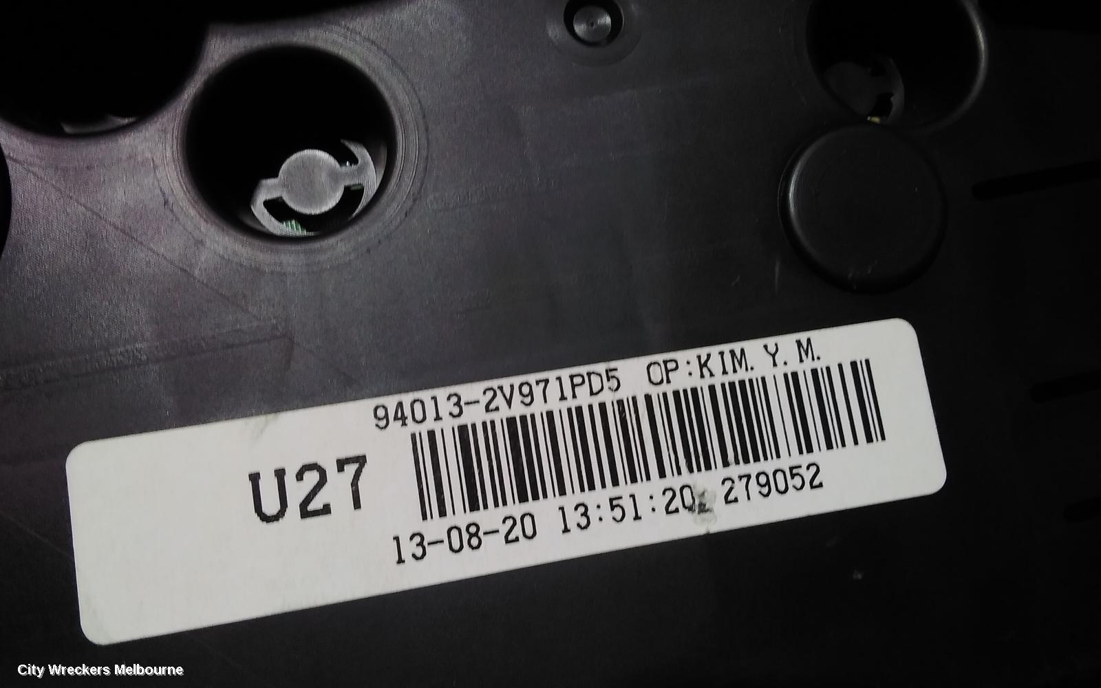 HYUNDAI VELOSTER INSTRUMENT CLUSTER, AUTO, SPEEDO TILL 260, TURBO TYPE, FS, 12/2014 - 02/2018