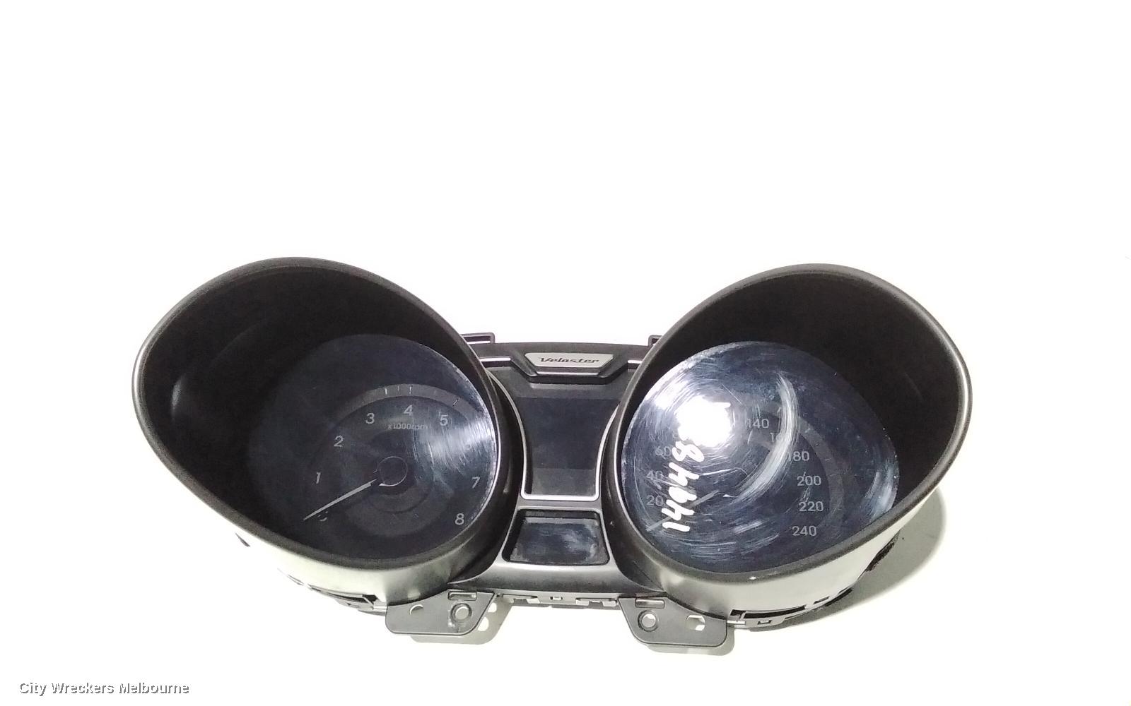 HYUNDAI VELOSTER INSTRUMENT CLUSTER, AUTO, SPEEDO TILL 260, TURBO TYPE, FS, 12/2014 - 02/2018