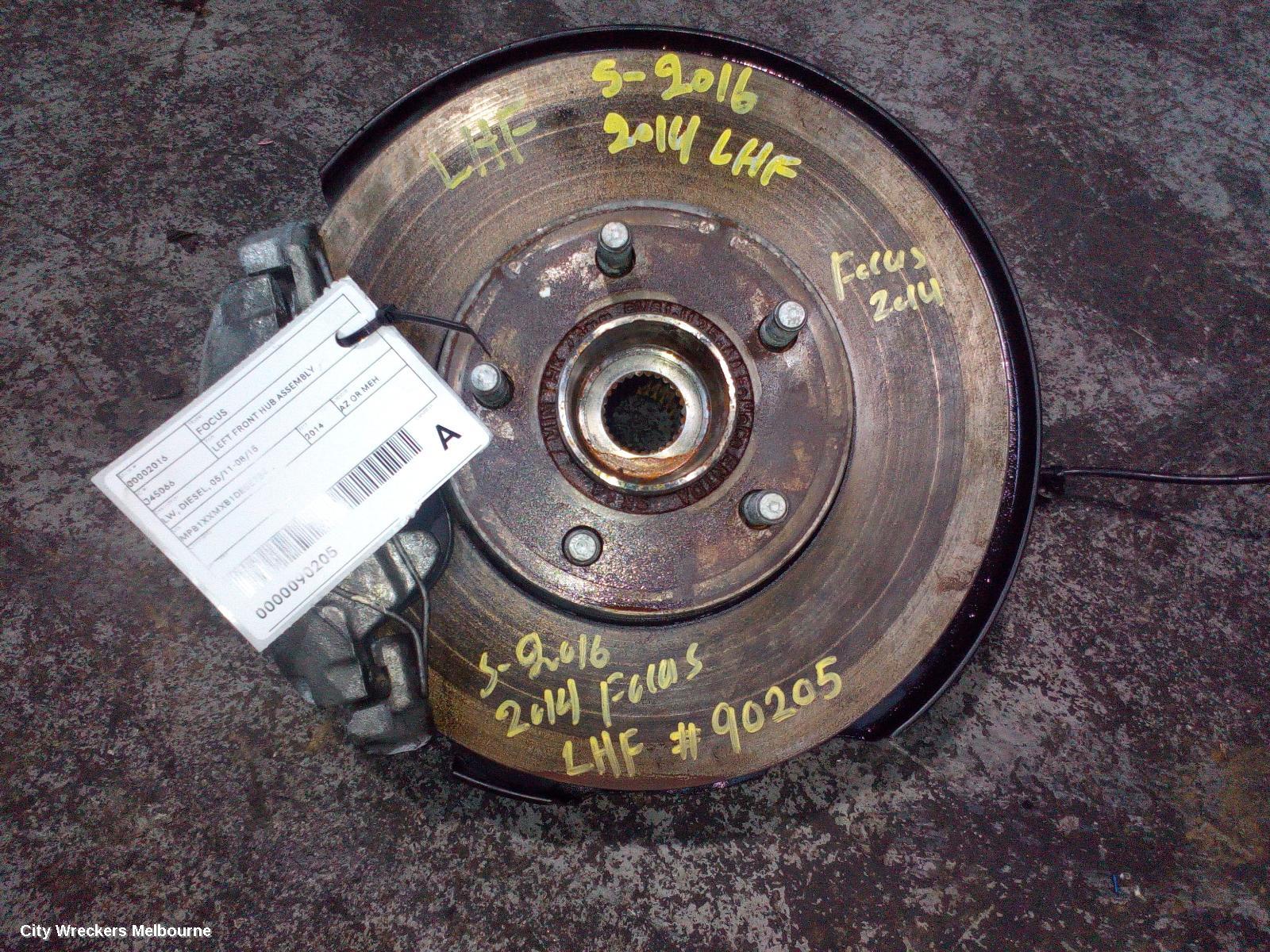 FORD FOCUS LEFT FRONT HUB ASSEMBLY, LW, DIESEL, 05/2011 - 08/2015