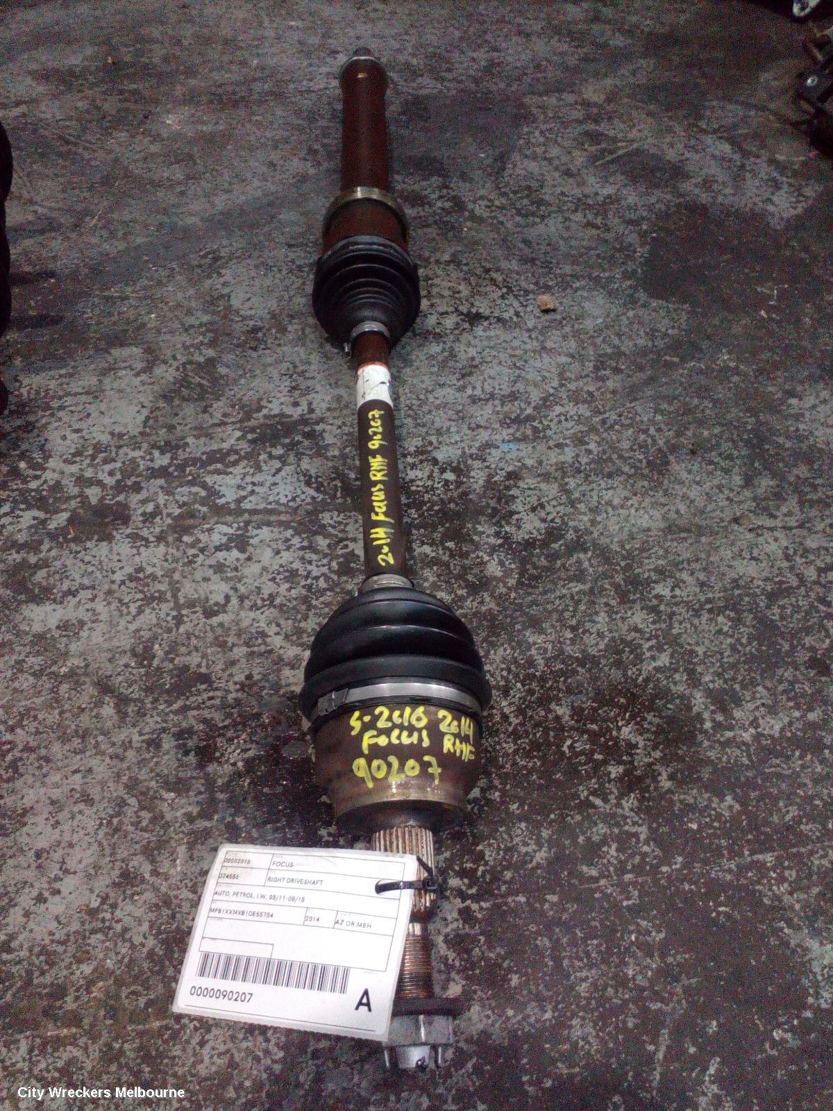 FORD FOCUS RIGHT DRIVESHAFT, AUTO, PETROL, LW, 05/2011 - 08/2015