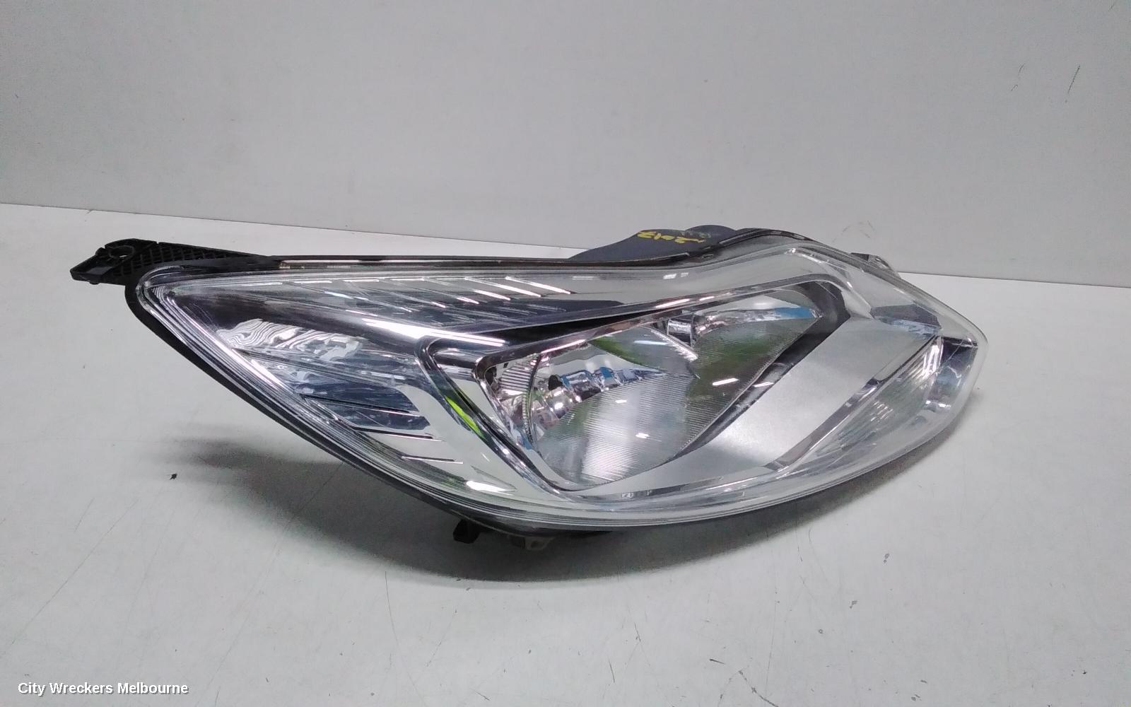 FORD FOCUS RIGHT HEADLAMP, LW, AMBIENTE/TREND, HALOGEN TYPE, CHROME INSERT, 08/2012 - 08/2015