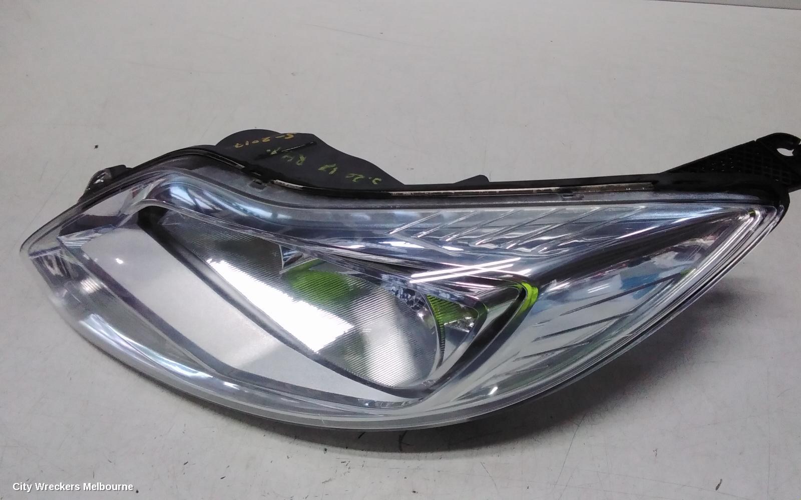 FORD FOCUS LEFT HEADLAMP, LW, AMBIENTE/TREND, HALOGEN TYPE, CHROME INSERT, 08/2012 - 08/2015