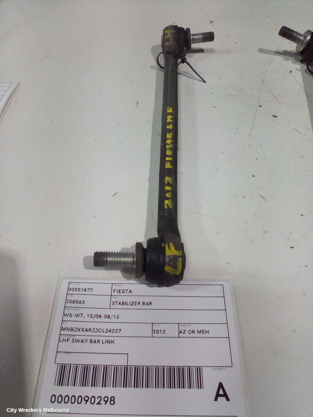 FORD FIESTA STABILISER BAR, WS-WT, 10/2008 - 08/2013