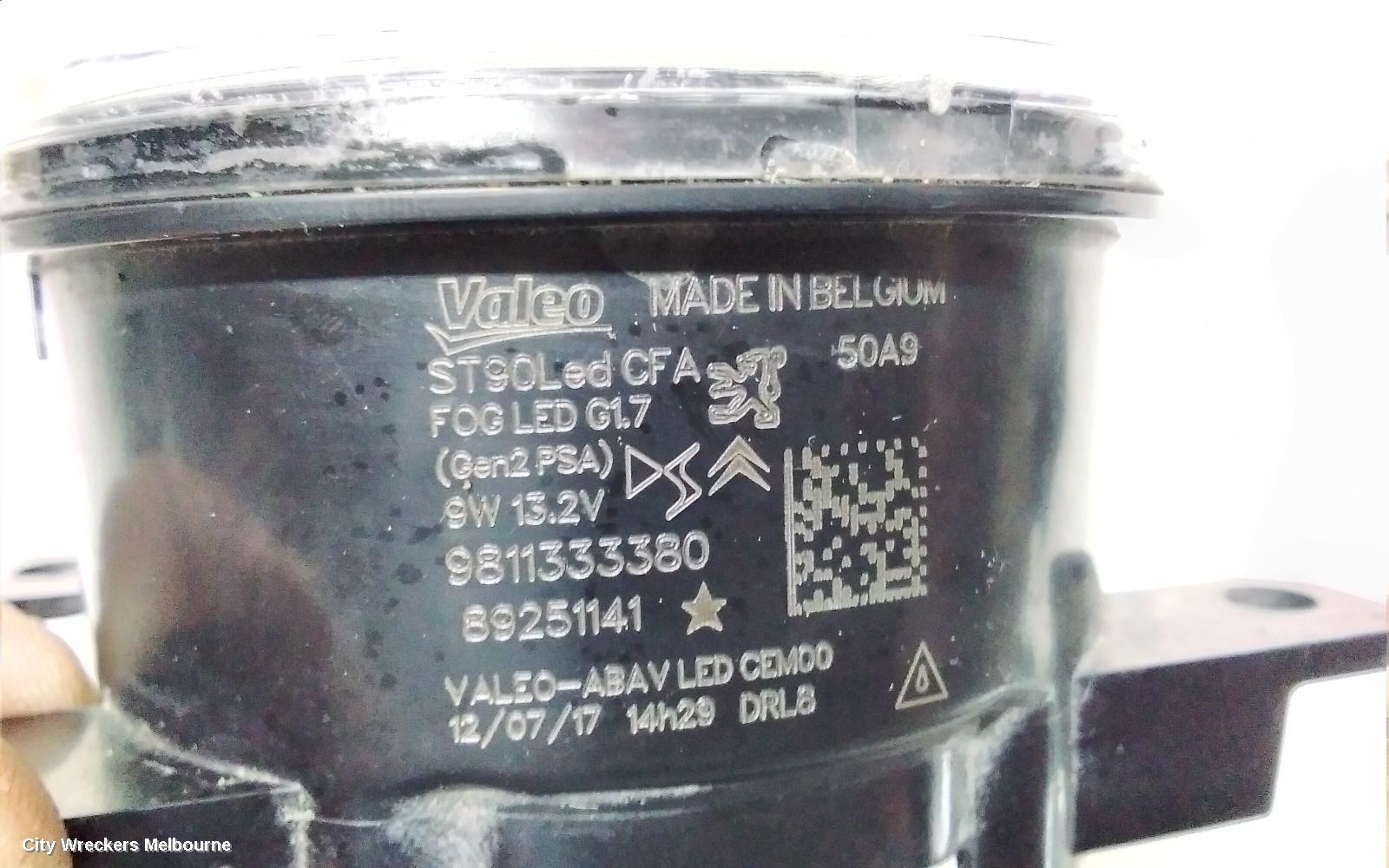 PEUGEOT 308 RIGHT INDICATOR/FOG/SIDE, BUMPER FOGLAMP, T9, ACTIVE/ALLURE, 10/2014 - 01/2021
