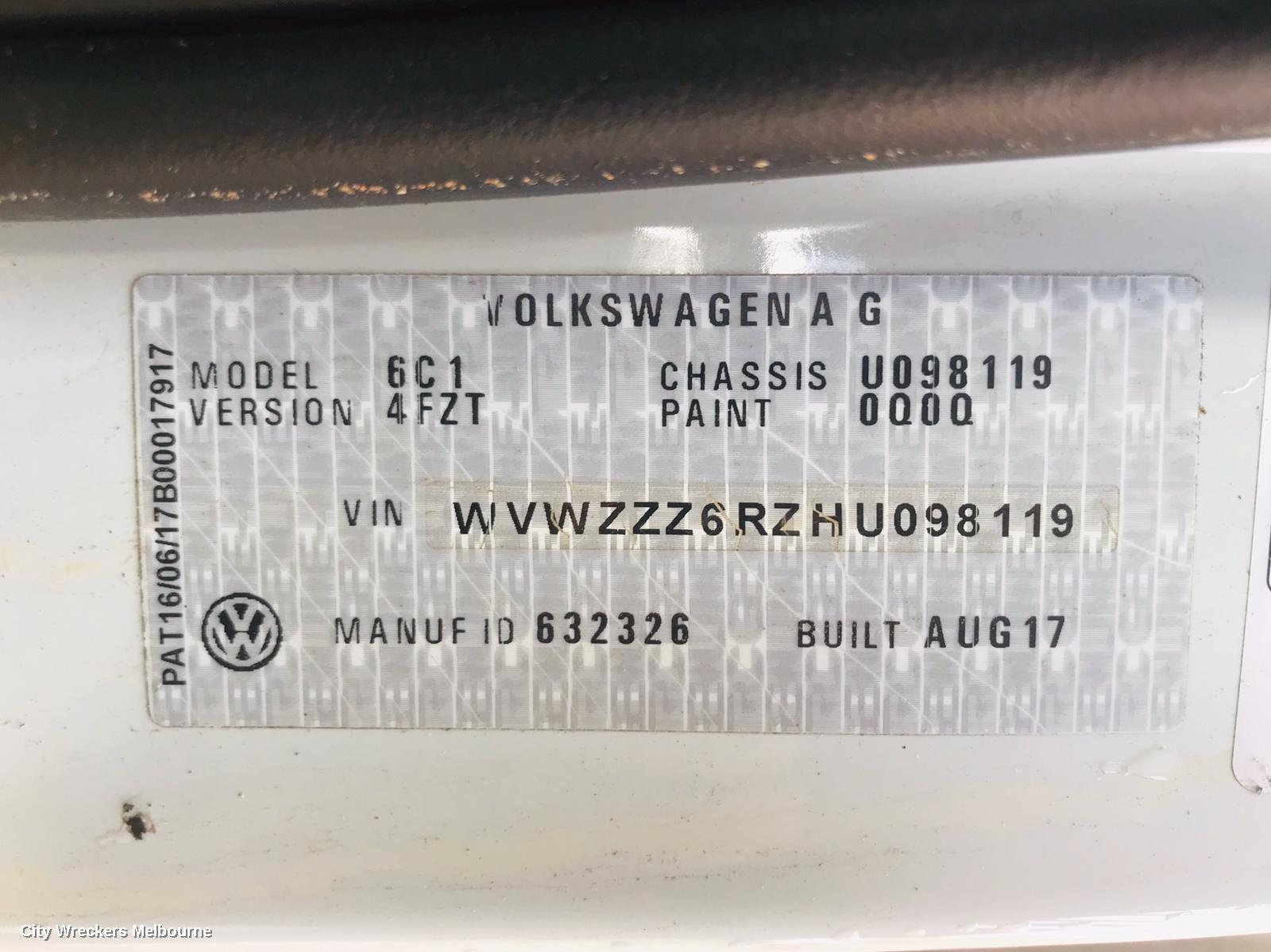 VOLKSWAGEN POLO RIGHT FRONT WINDOW REG/MOTOR, 6R, POWER, 5DR HATCH, 05/2014 - 09/2017