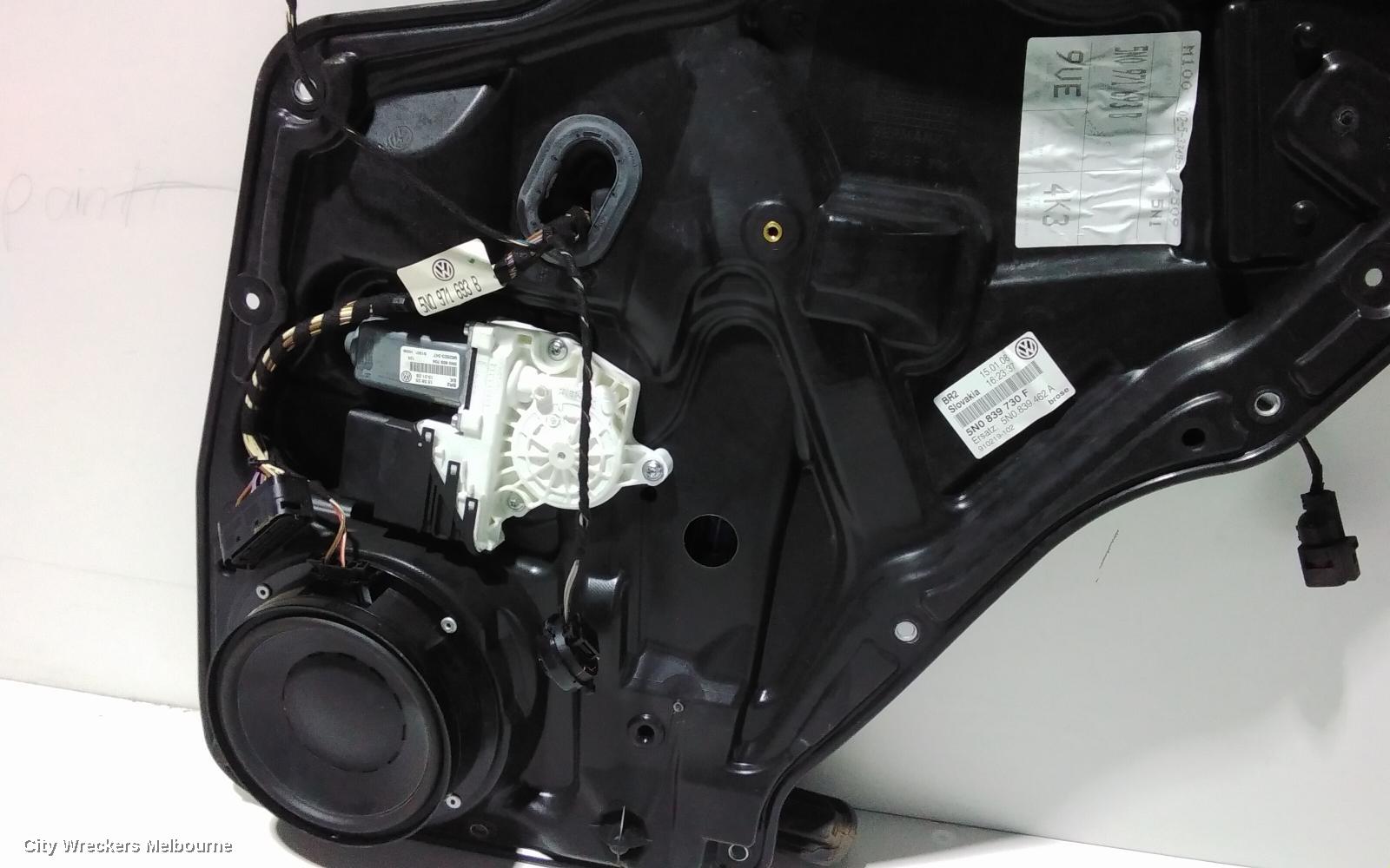 VOLKSWAGEN TIGUAN RIGHT REAR WND REG/MOTOR, 5N, POWER, 05/2008 - 08/2016