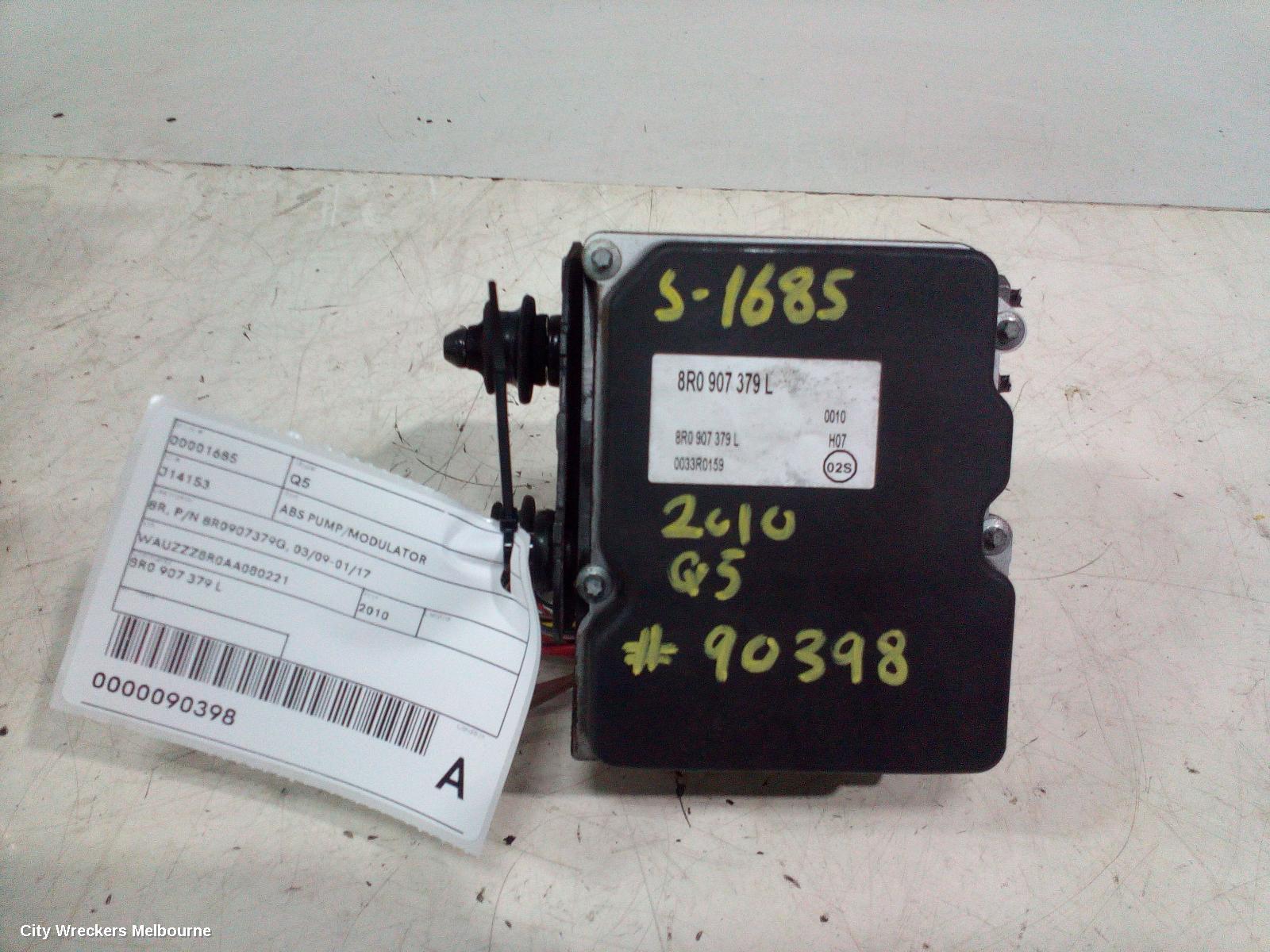 AUDI Q5 ABS PUMP/MODULATOR, 8R, P/N 8R0907379G, 03/2009 - 01/2017