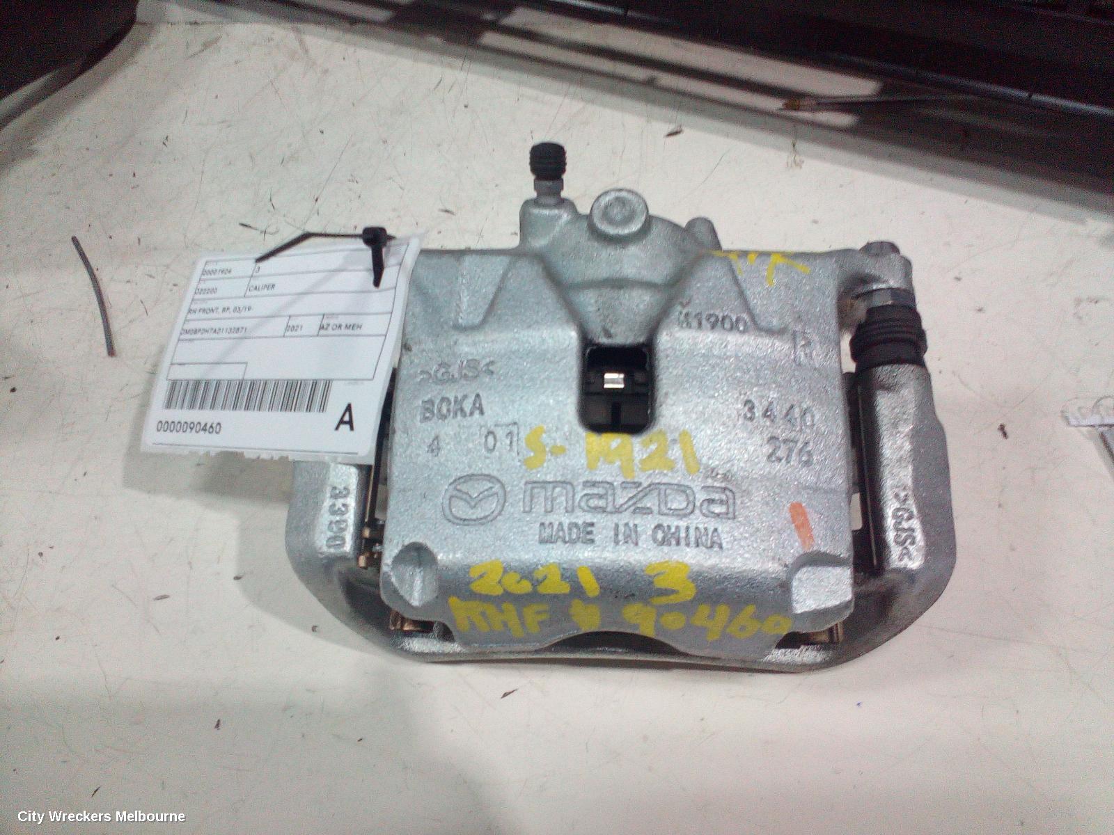 MAZDA 3 CALIPER, RH FRONT, BP, 03/2019 ONWARDS
